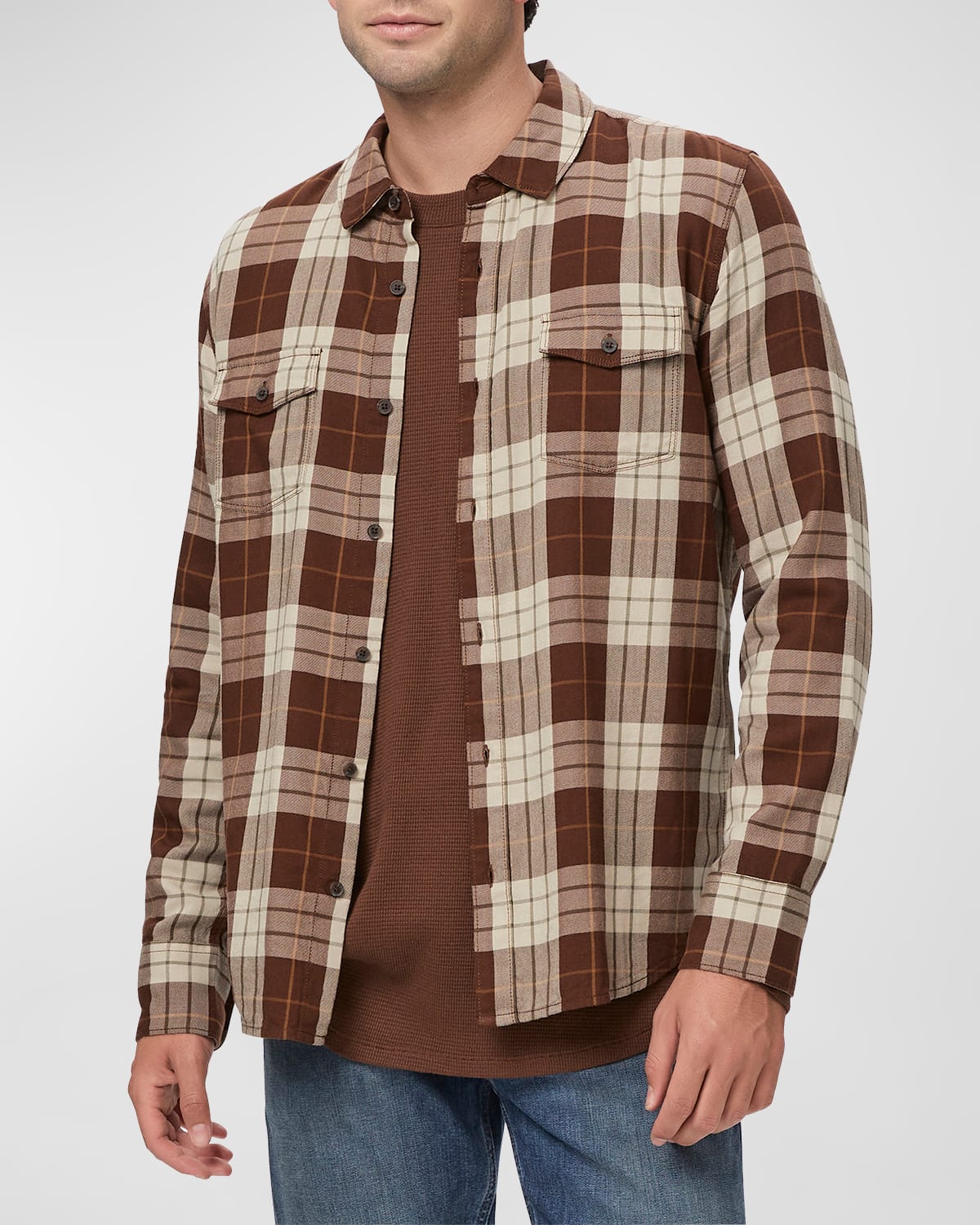 PAIGE MEN'S EVERETT PLAID BUTTON-DOWN SHIRT