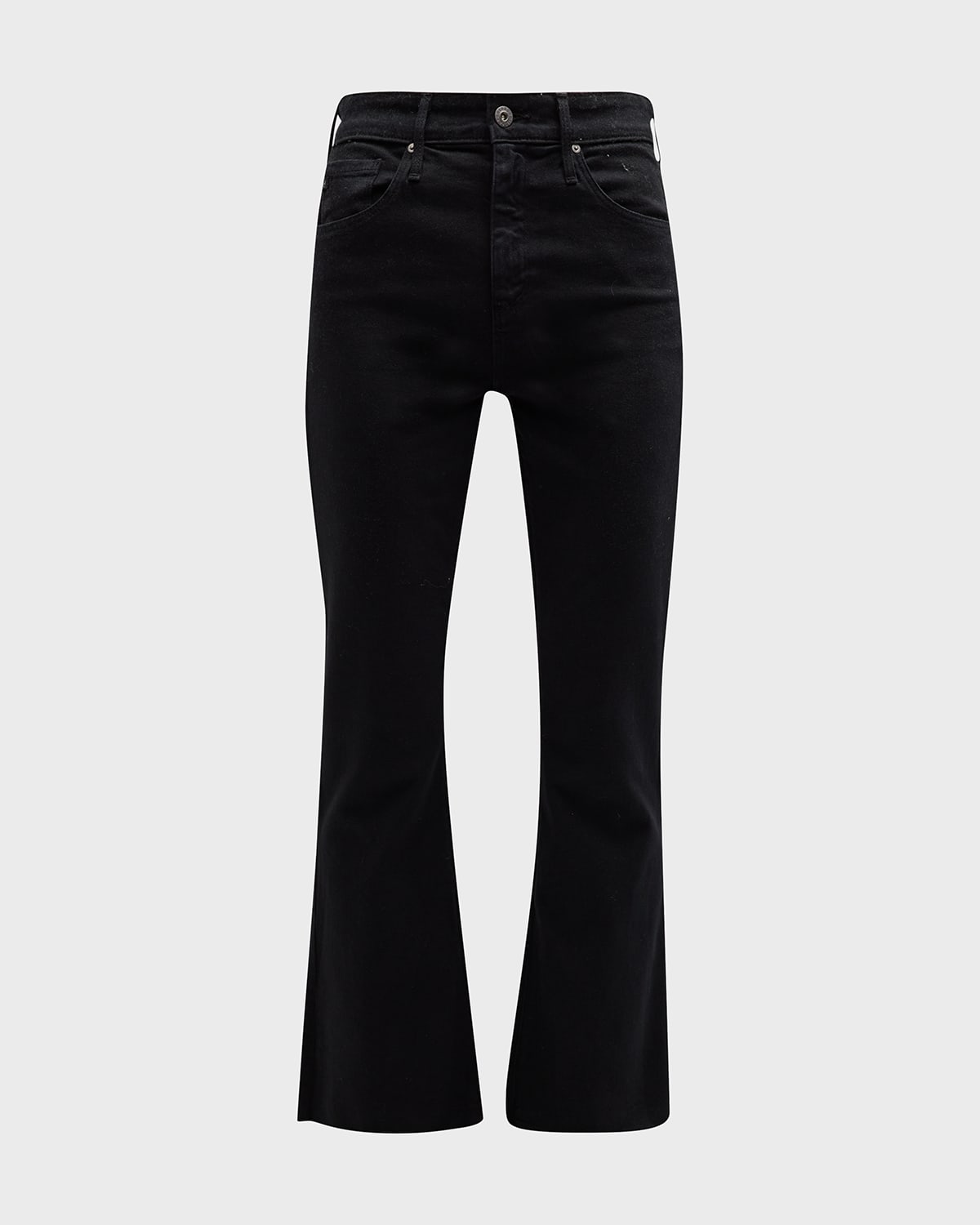 Shop Ag Farrah Cropped Bootcut Jeans In Sulfur Black