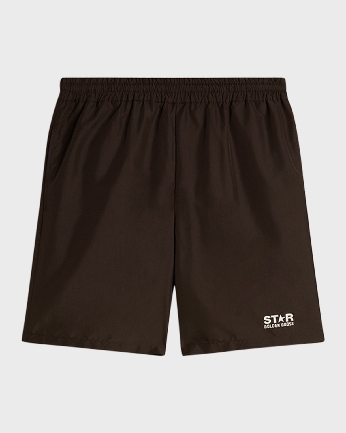 Golden Goose Men's Star Logo Athletic Shorts In Black