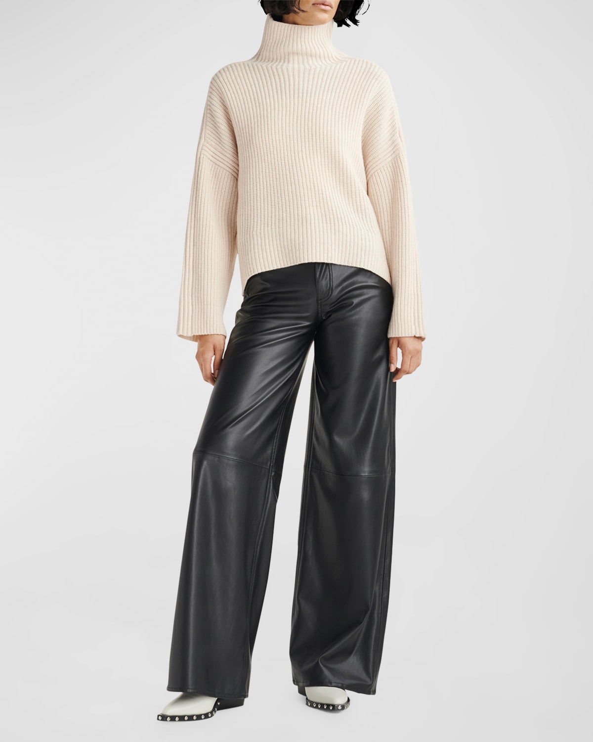 Connie Ribbed Turtleneck Sweater