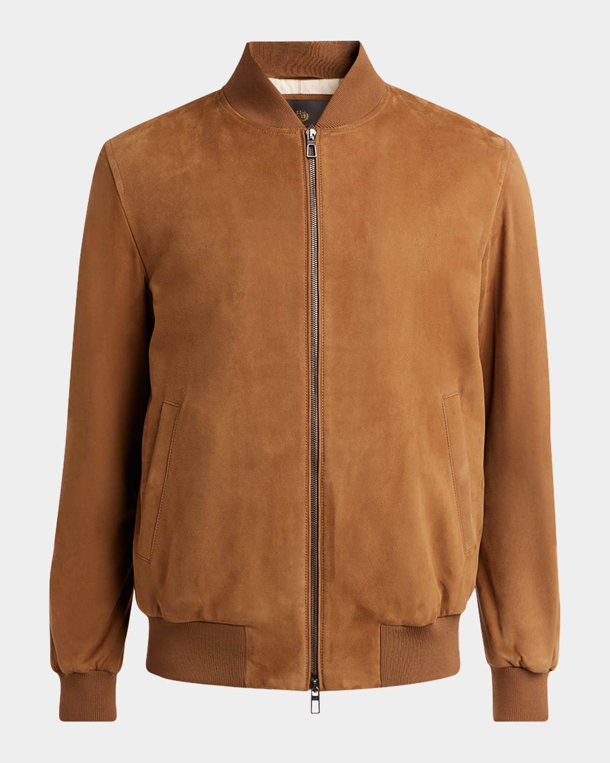 Men's Suede Bomber Jacket