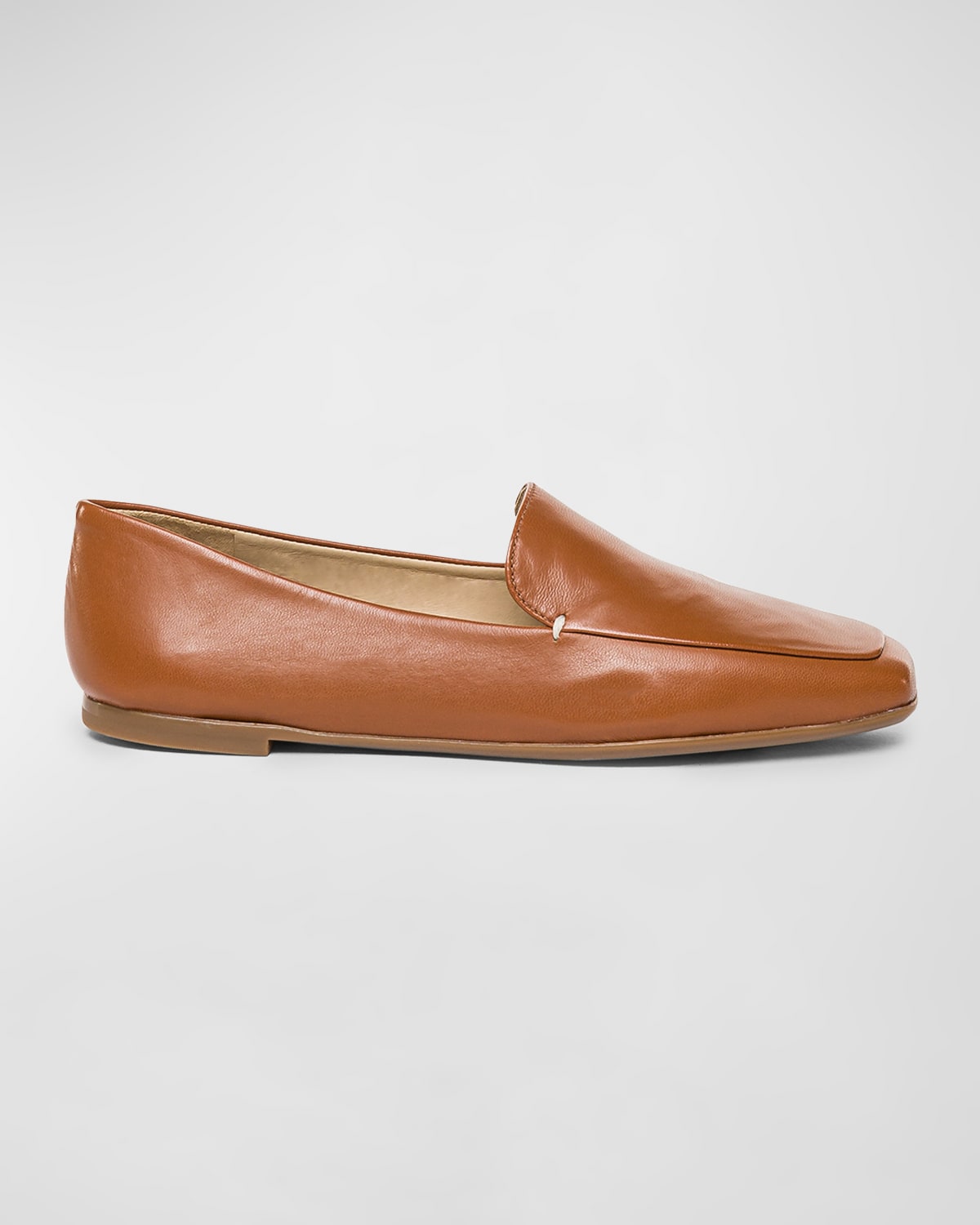 Leather Flat Moccasin Loafers