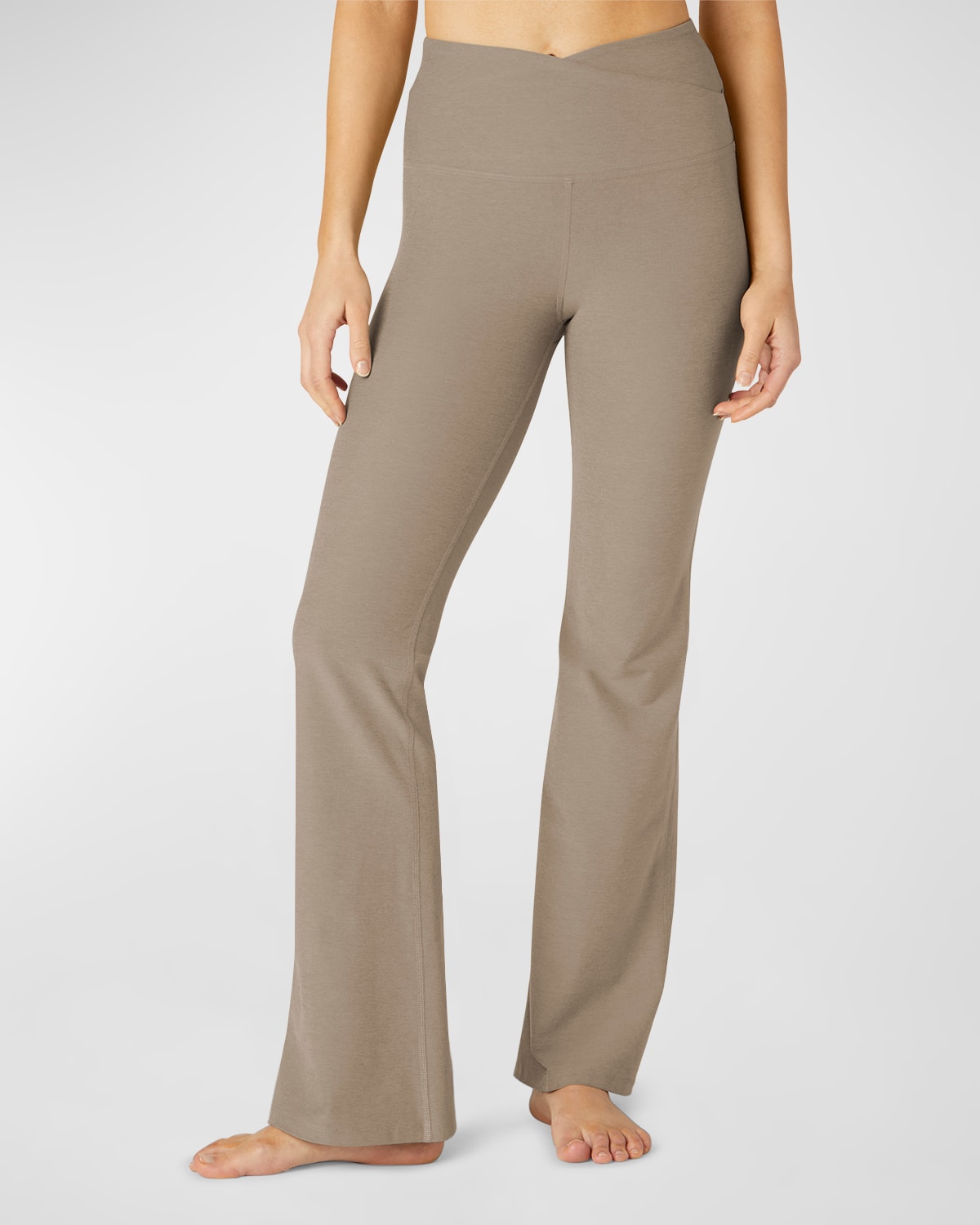 Beyond Yoga Spacedye At Your Leisure Bootcut Pants In Birch Heather