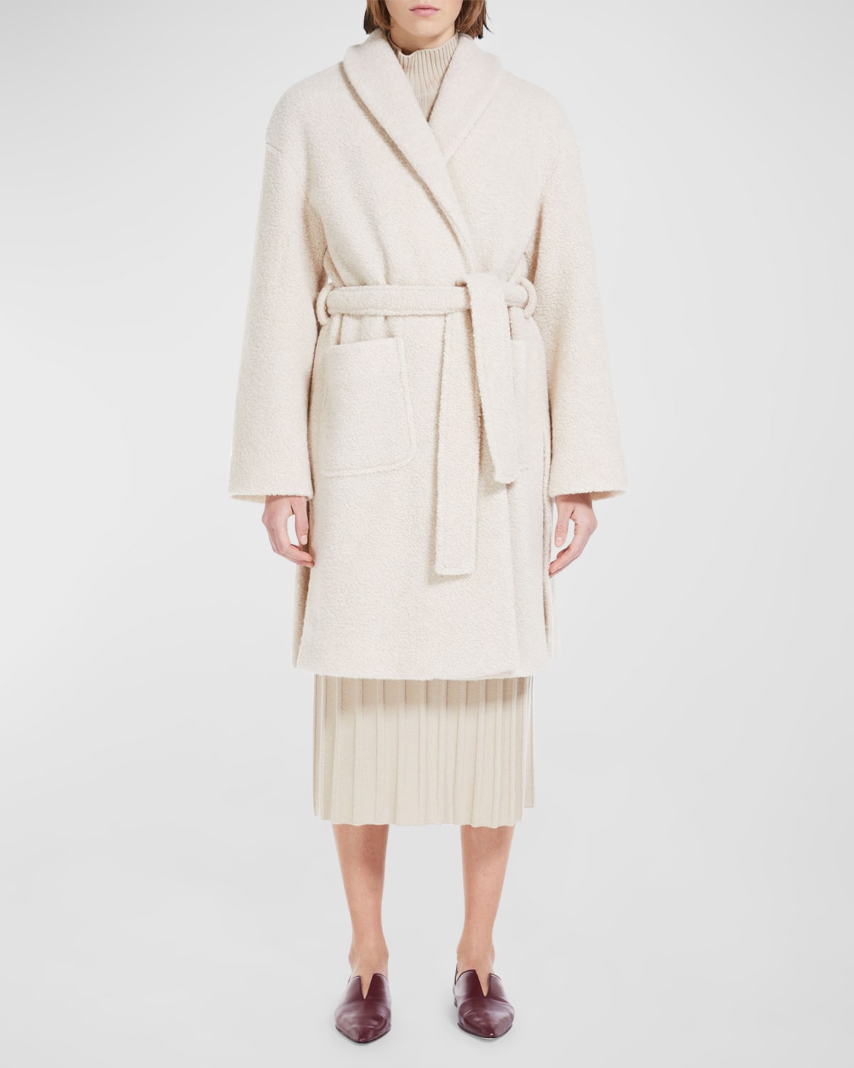 Max mara store shawl collar coat