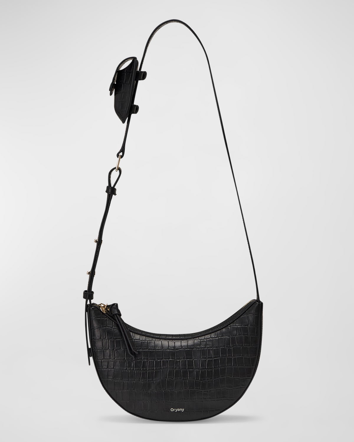 Rookie Half-Moon Leather Crossbody Bag