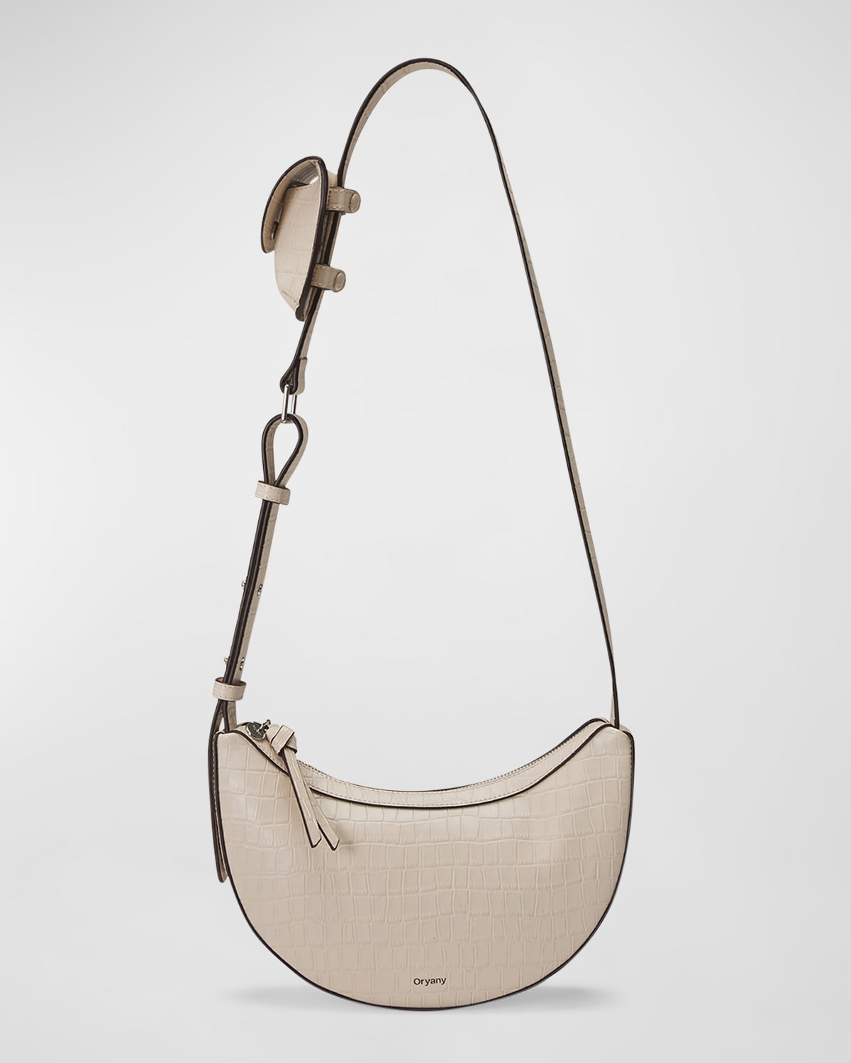 Rookie Half-Moon Leather Crossbody Bag