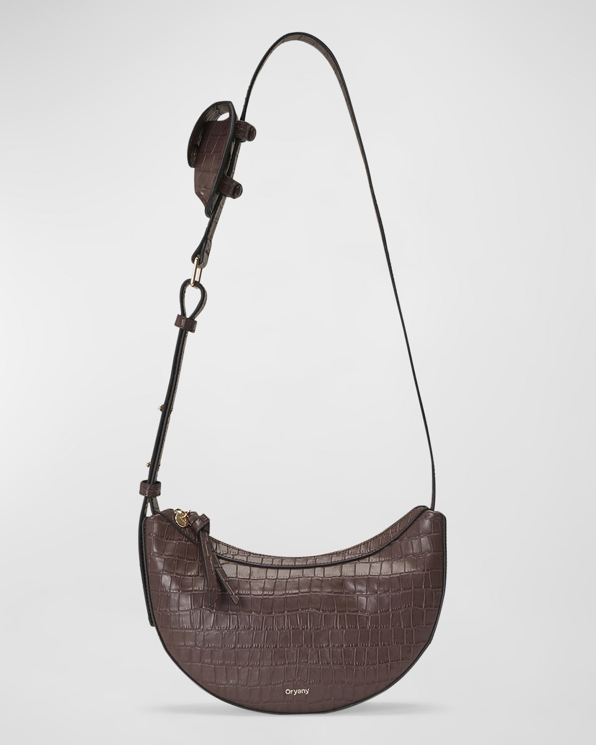 Rookie Half-Moon Leather Crossbody Bag