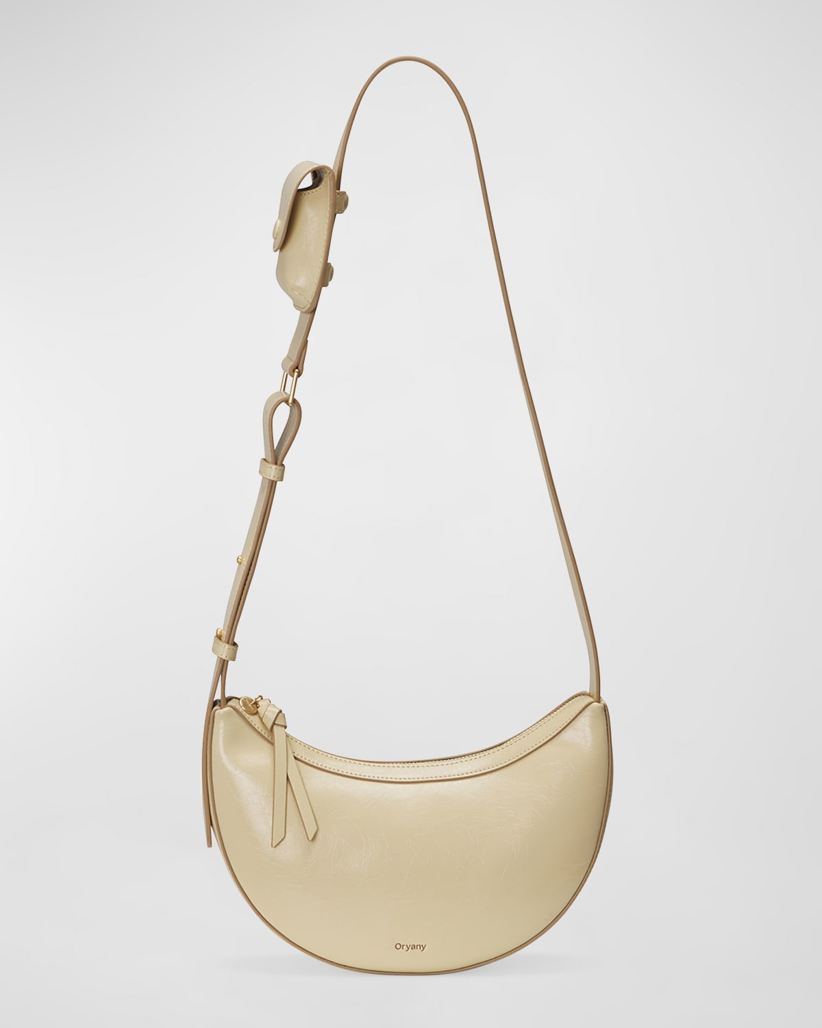 Rookie Half-Moon Leather Crossbody Bag