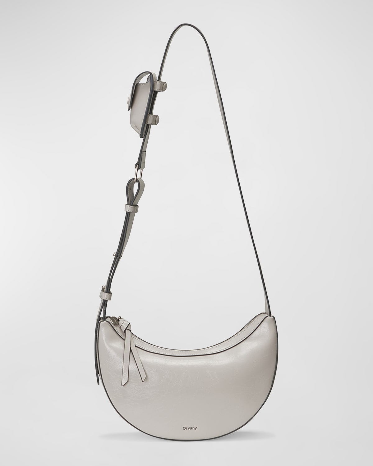 Rookie Half-Moon Leather Crossbody Bag