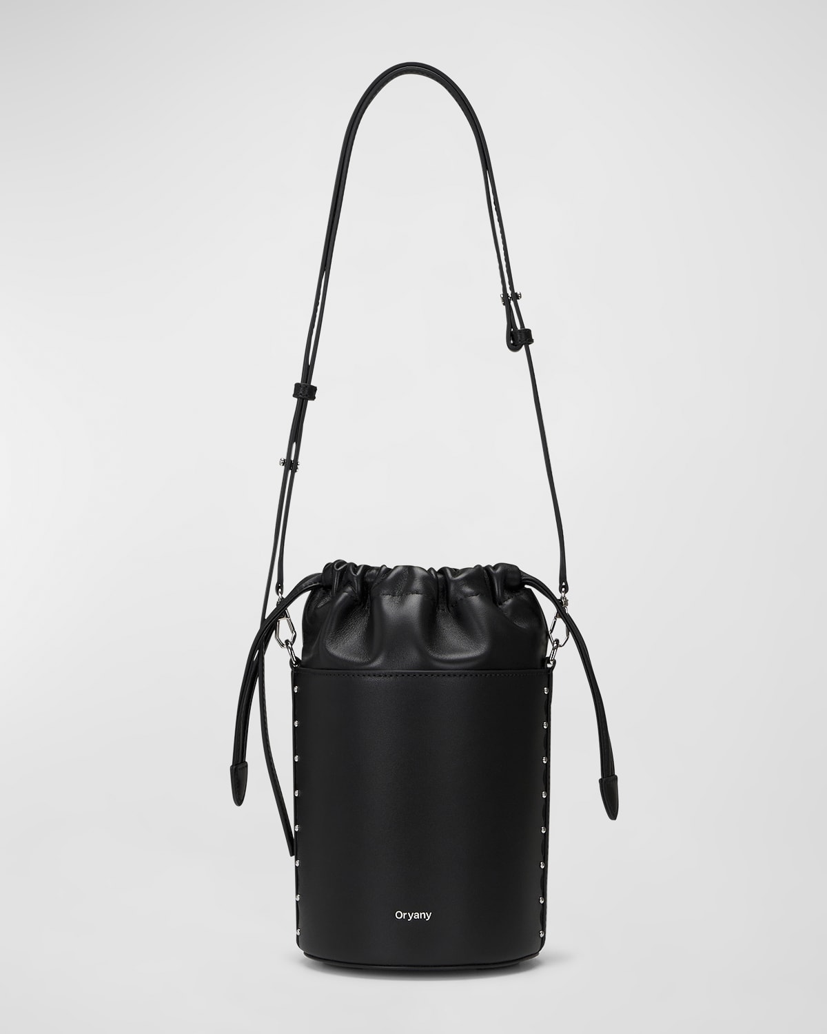 Delica Stud Leather Bucket Bag
