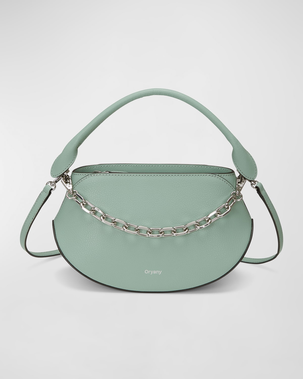 Oryany Flor Mini Leather Top-handle Bag In Dusty Mint