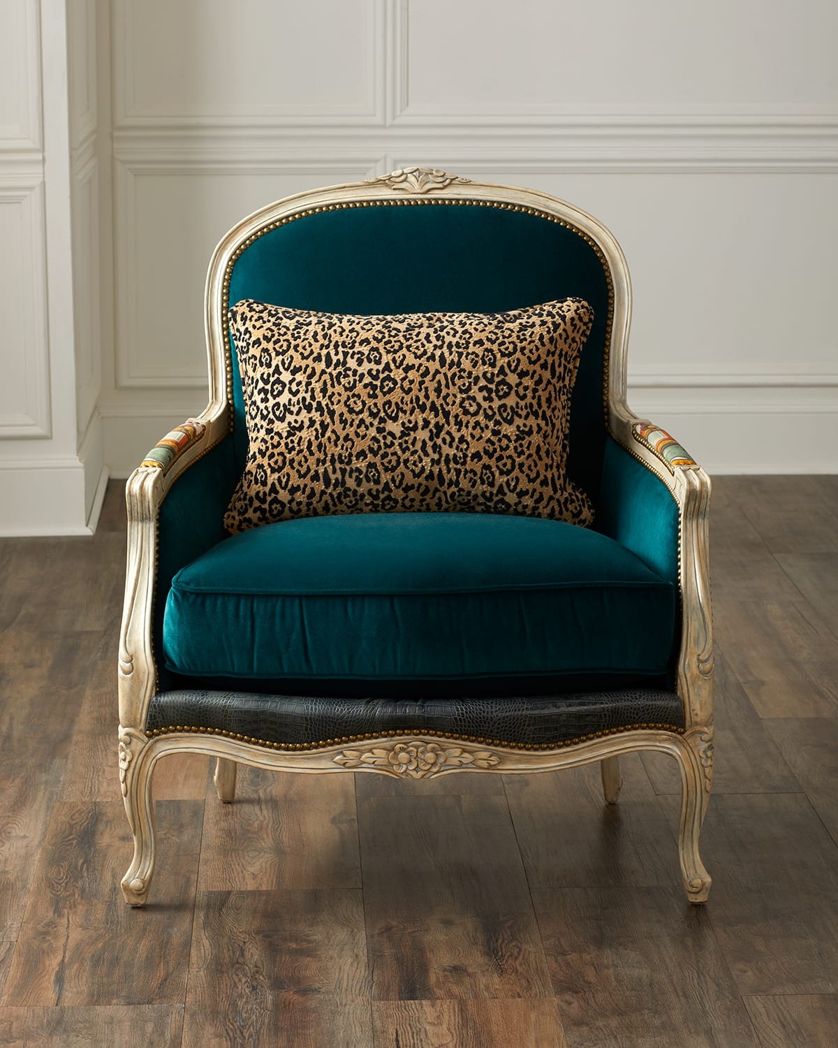 Alexei Leather Bergere Chair