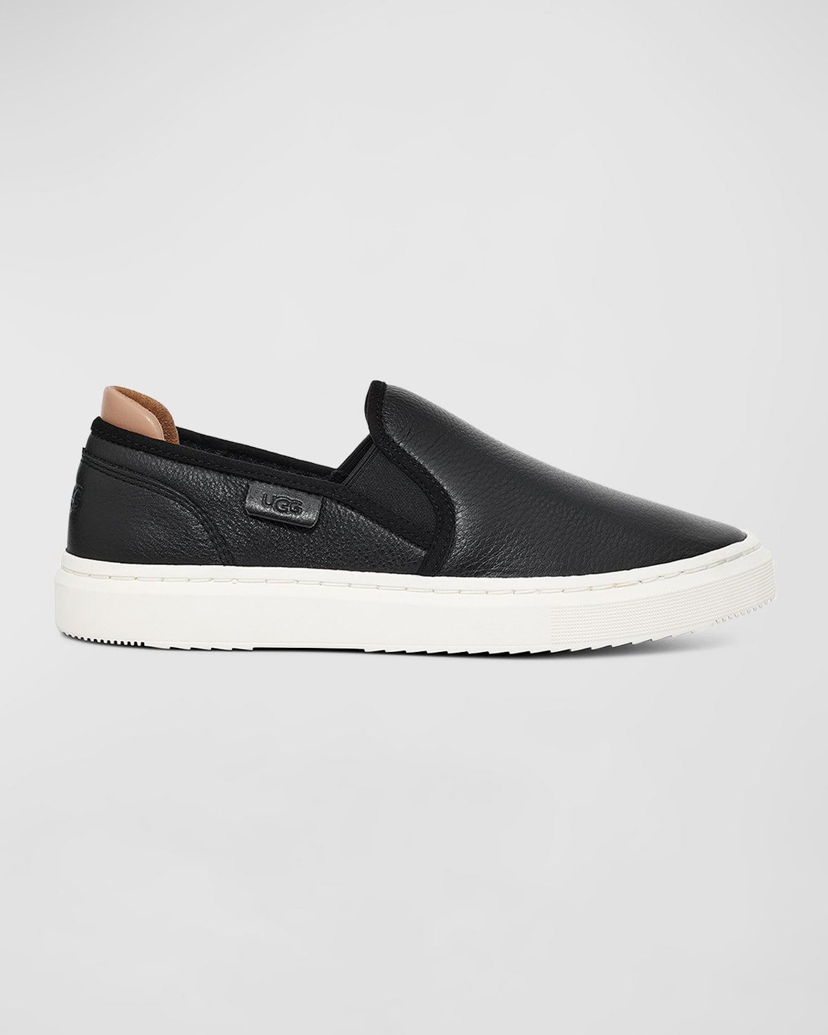Ugg Alameda Leather Slip-on Sneakers In Black