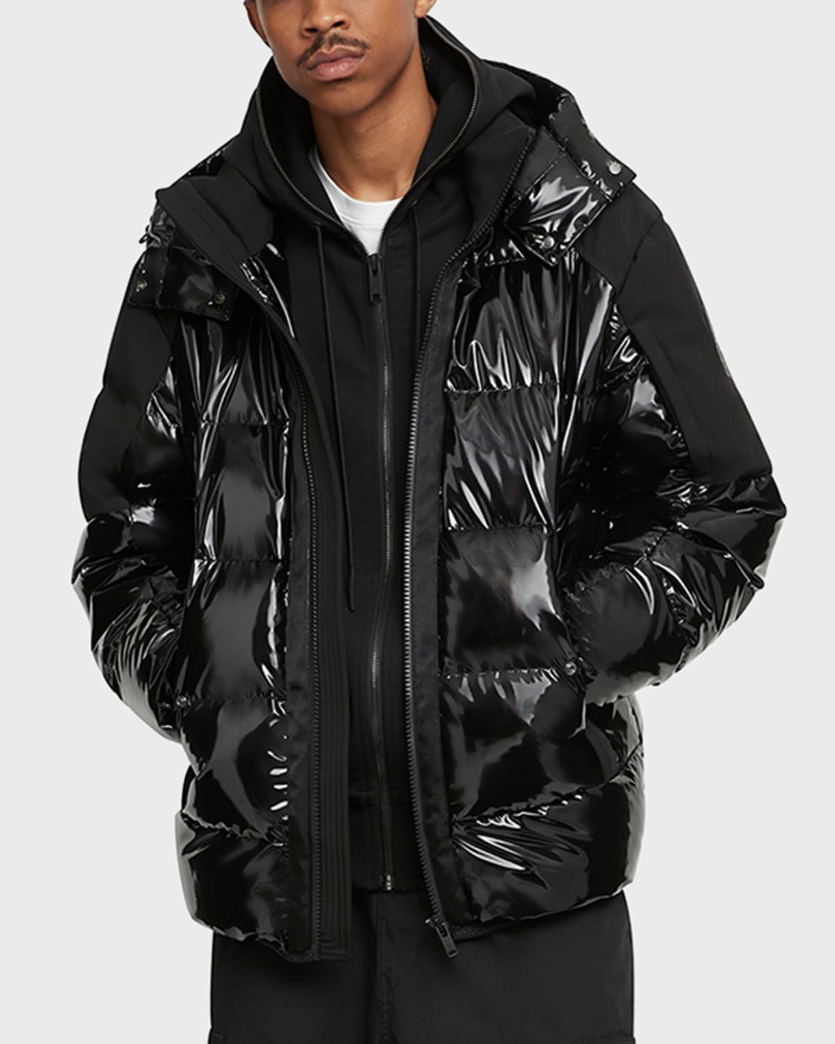 MOOSE KNUCKLES MEN'S DUGALD GLOSSY PUFFER JACKET