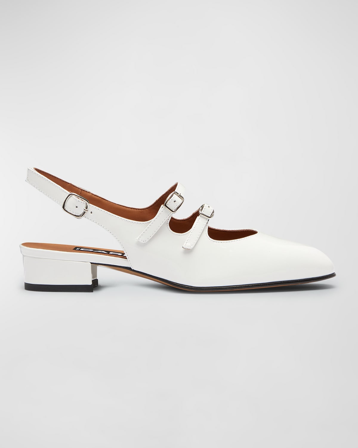 Shop Carel Peche Mary Jane Slingback Ballerina Flats In White