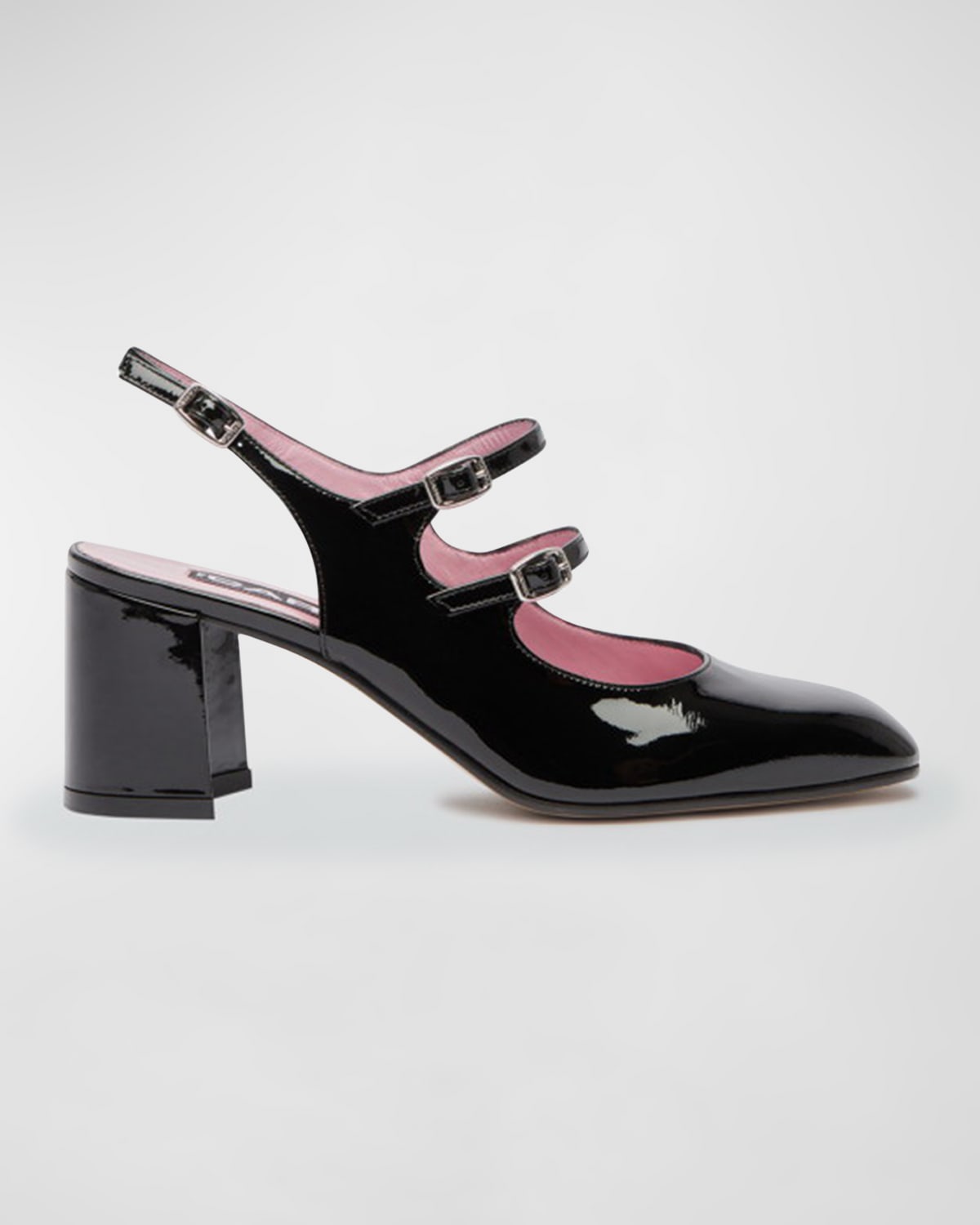 BANANA burgundy patent leather slingback Mary Janes