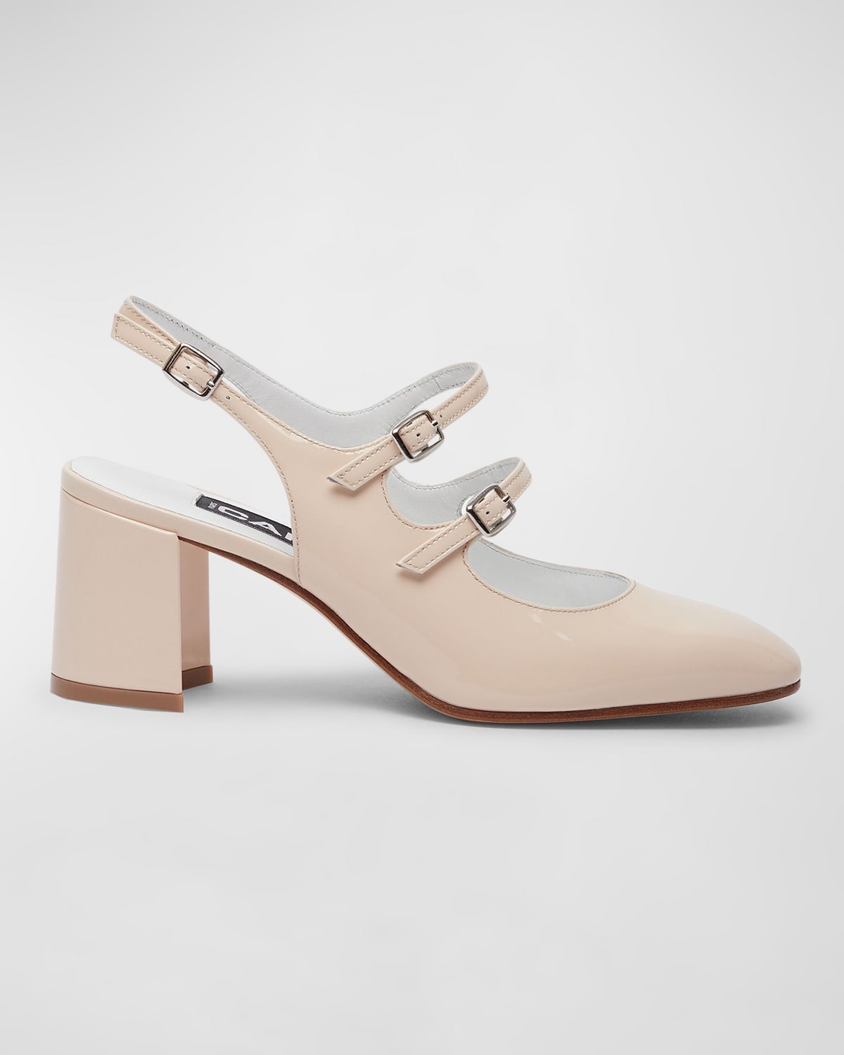 Shop Carel Banana Patent Mary Jane Slingback Pumps In Nude