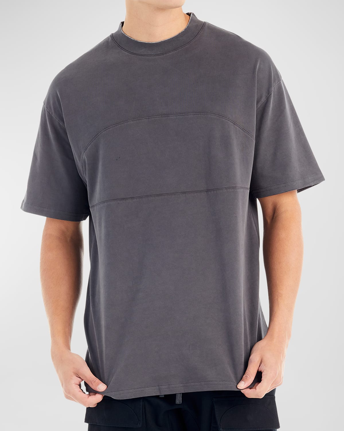 Men's Washed T-Shirt with Center Seam