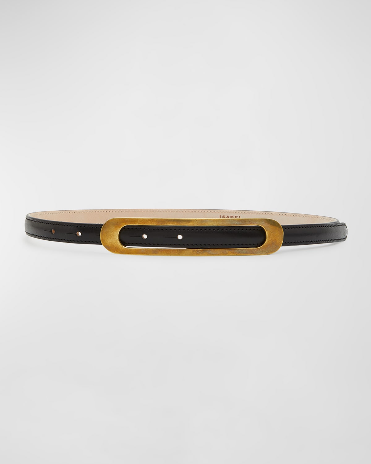 Isabel Marant Leyden Leather Belt In 01bk Black