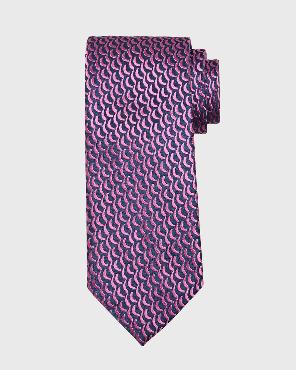 Charvet Men's Wavy Silk Tie In 3 Pink