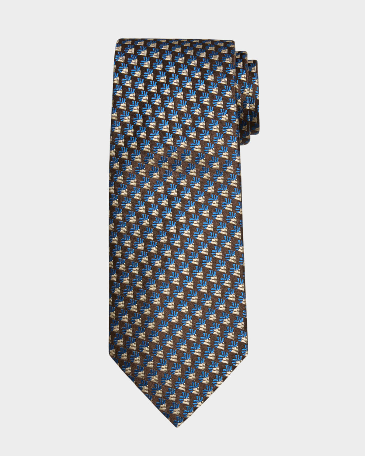 Shop Charvet Men's Radish Jacquard Silk Tie In 12 Brown