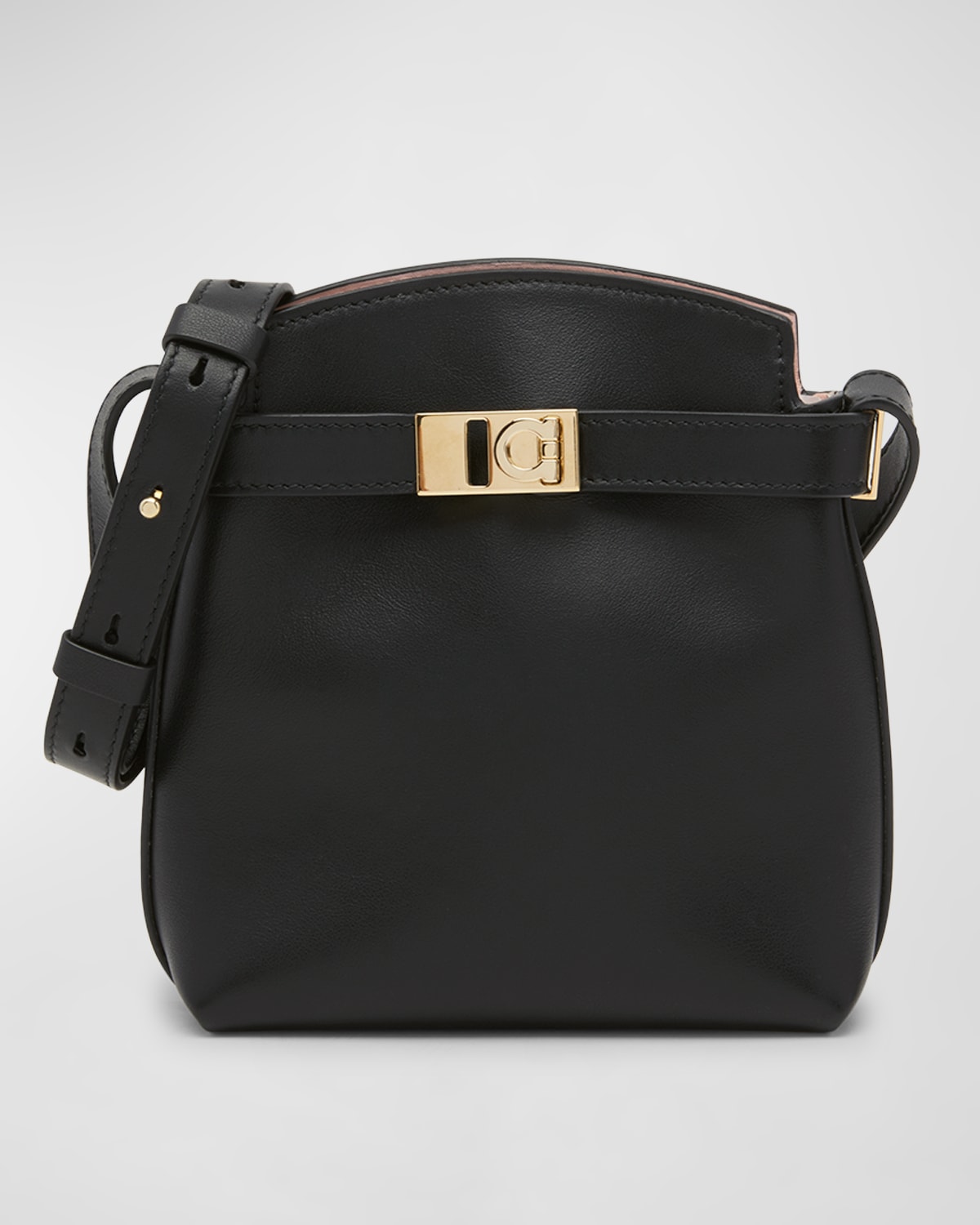 Ferragamo Mini Hug Bicolor Leather Crossbody Bag
