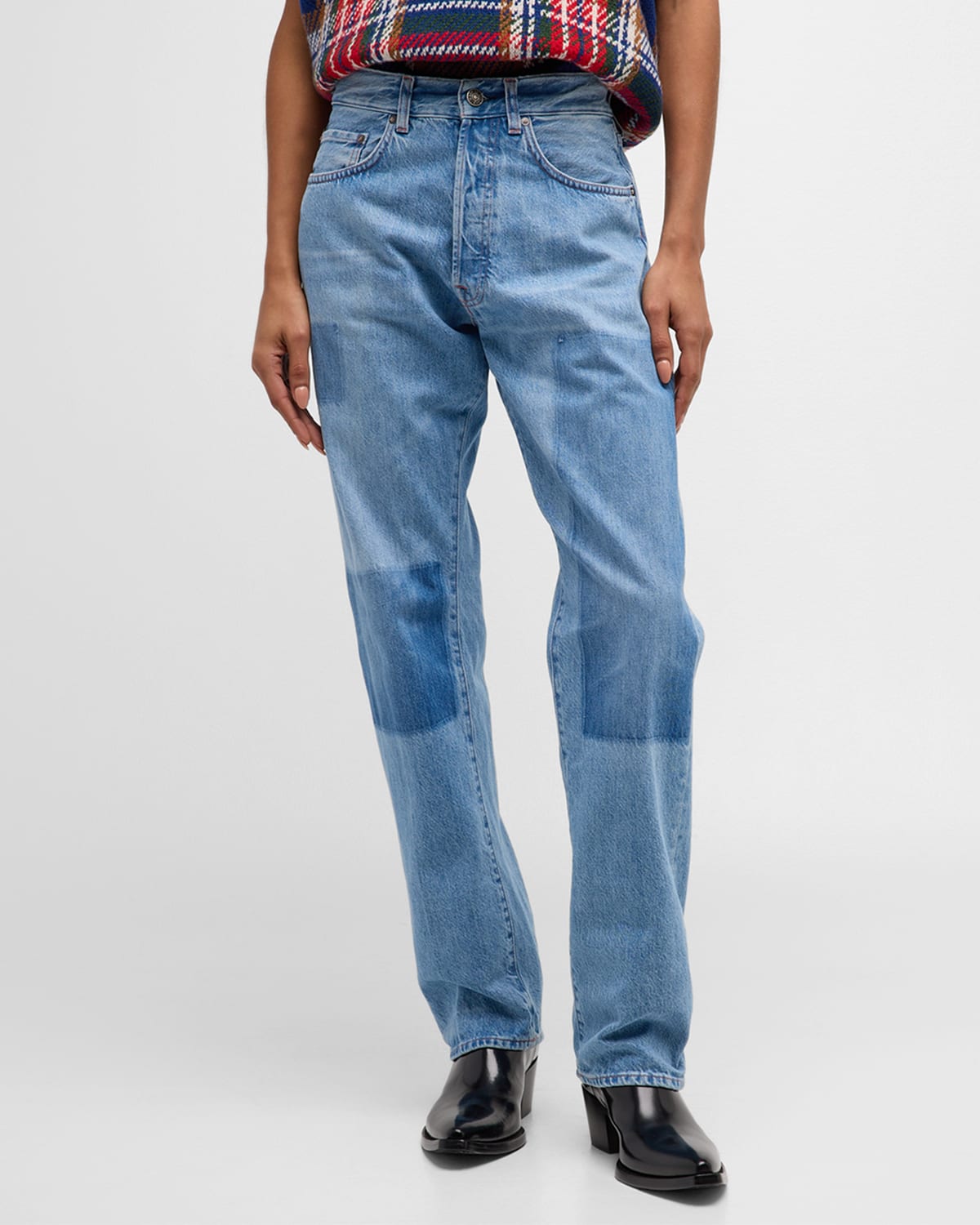 MADE IN TOMBOY SYLVIE FADED STRAIGHT-LEG JEANS