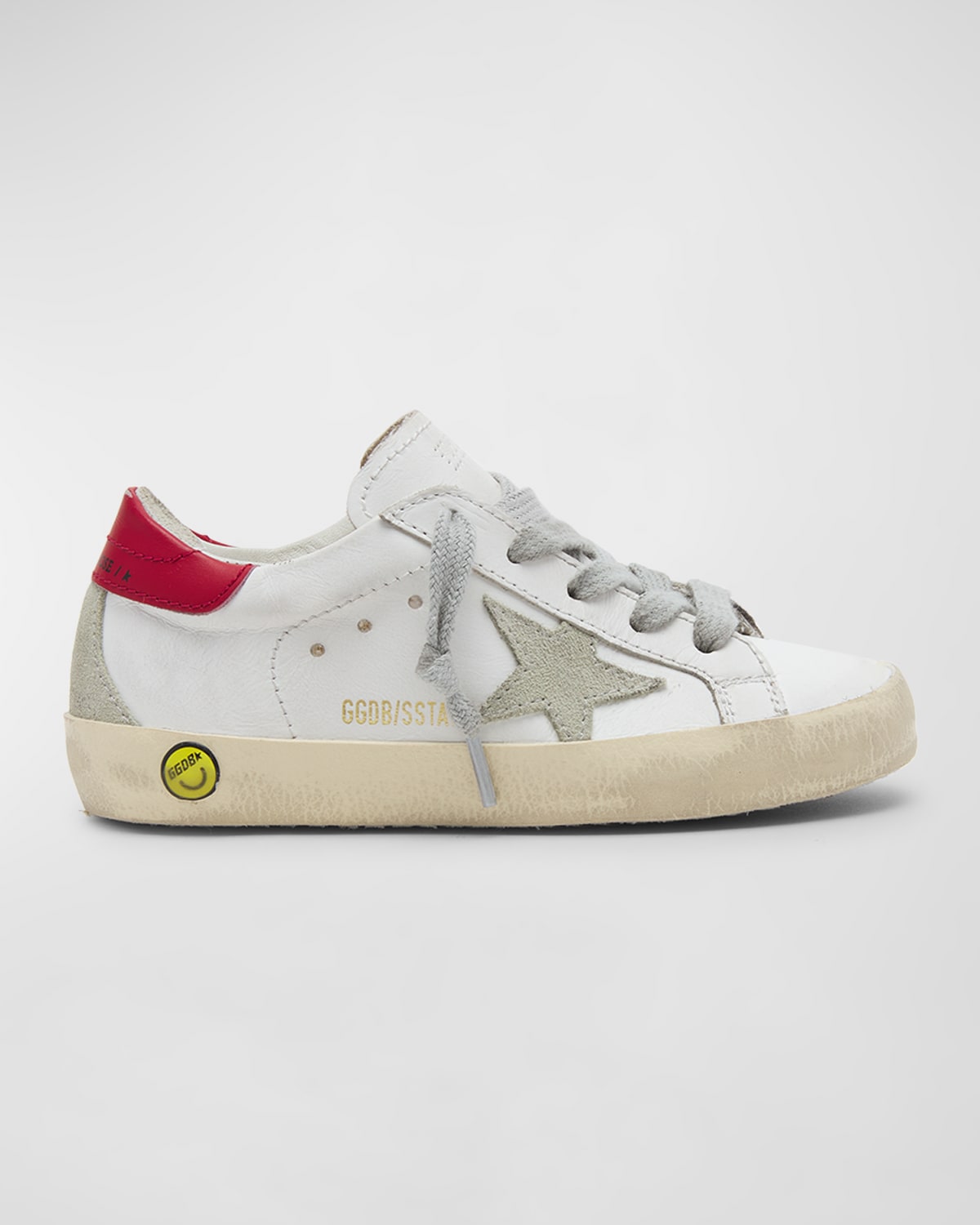 Golden Goose Kids' Logo Detailed Low-top Sneakers In Whiteicered 10218