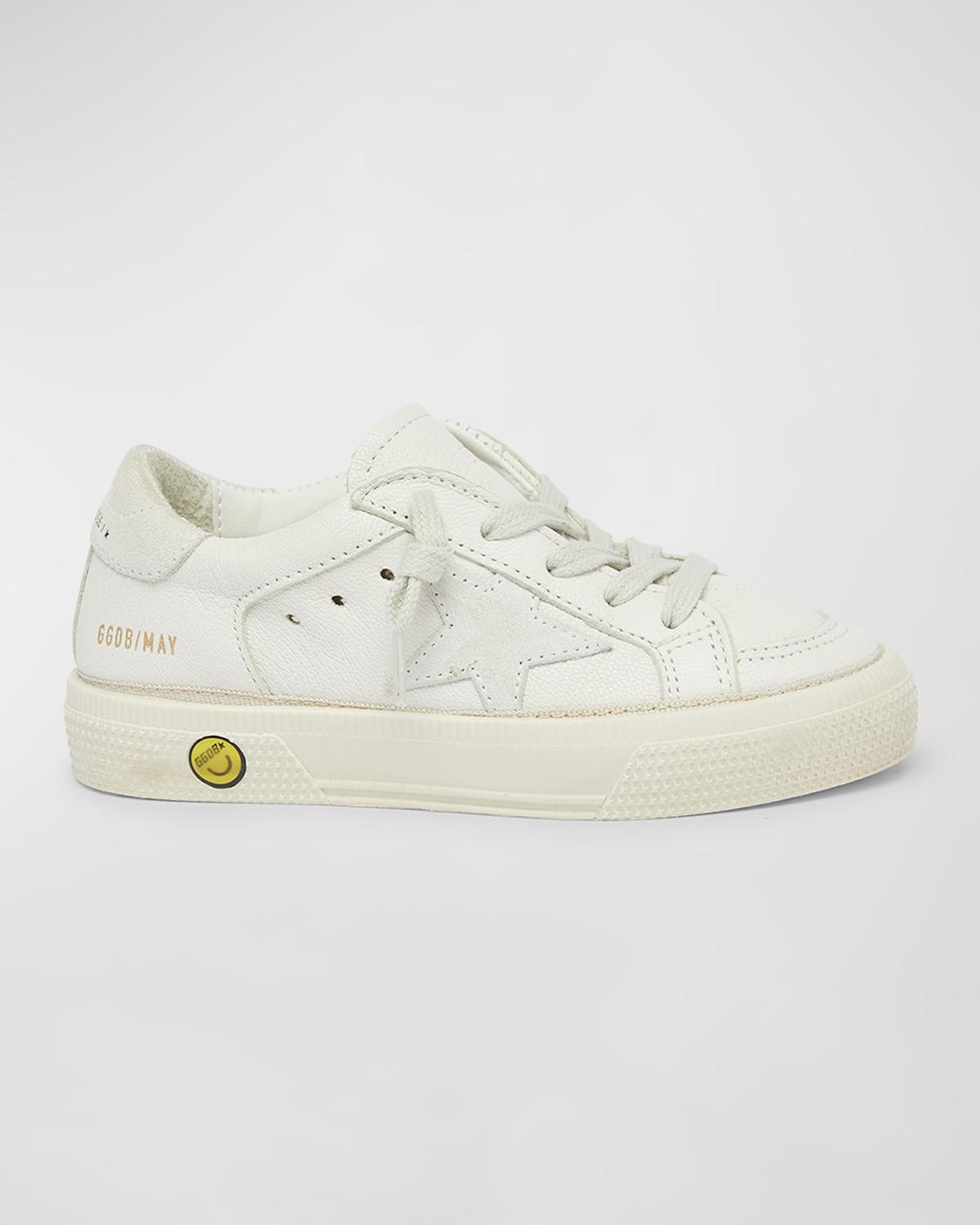Golden Goose Kid's May Leather Low-Top Sneakers, Toddler/Kid