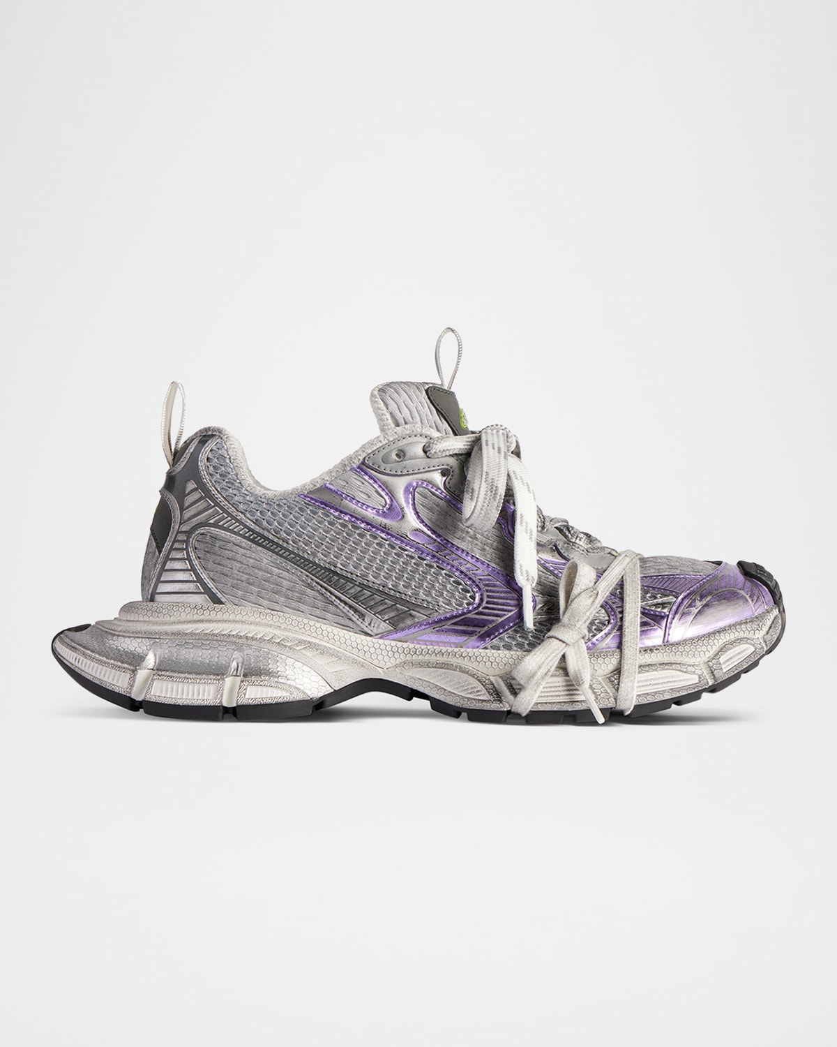 Shop Balenciaga 3xl Sneakers In 1259 Grey/purple/white