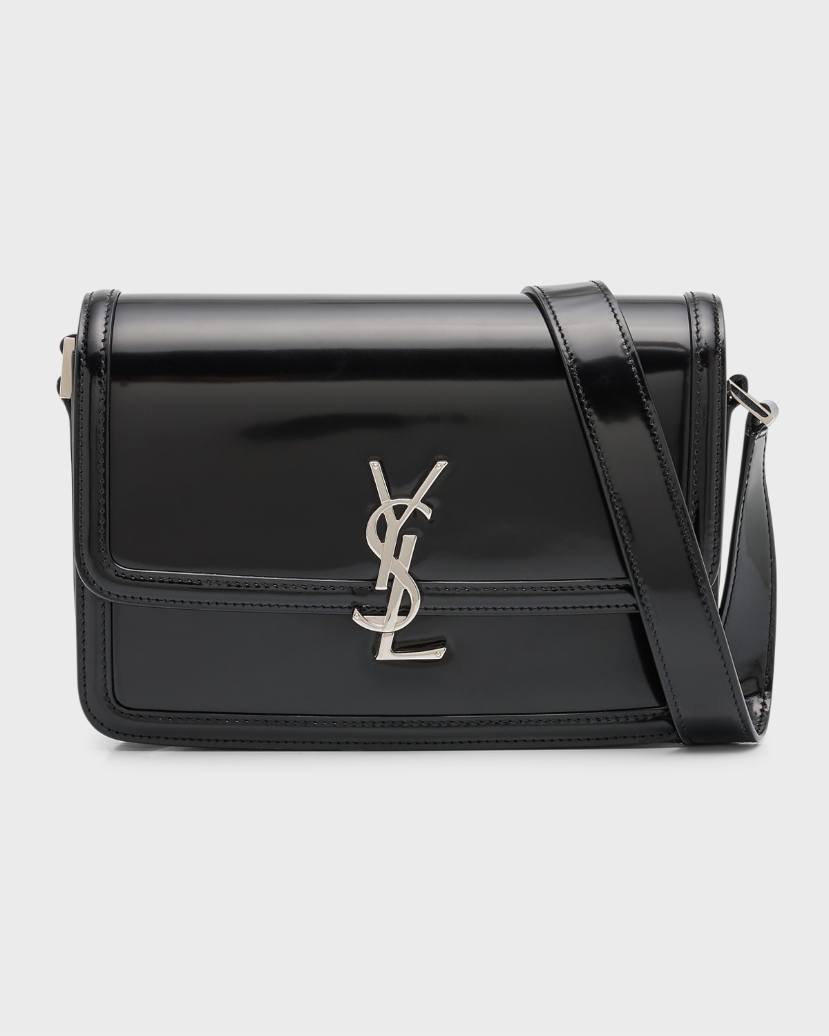 Shop Saint Laurent Men's Solferino Medium Satchel Crossbody Bag In Nero