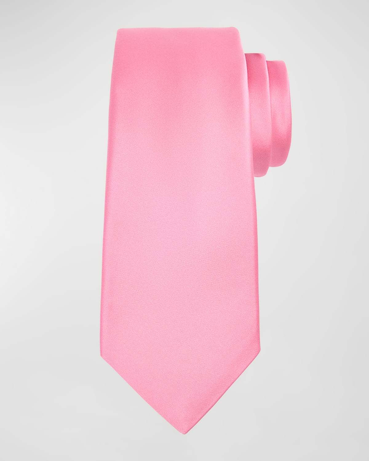 Kiton Men's 7-fold Solid Silk Tie In Pink