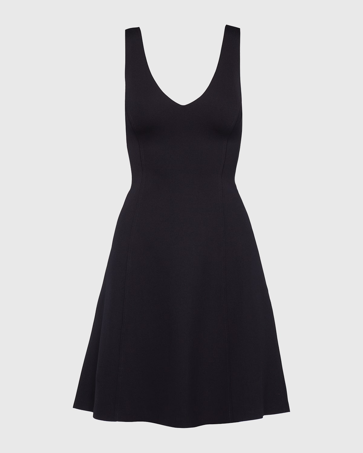Commando Founder Neoprene Sleeveless V-neck Mini Dress In Black