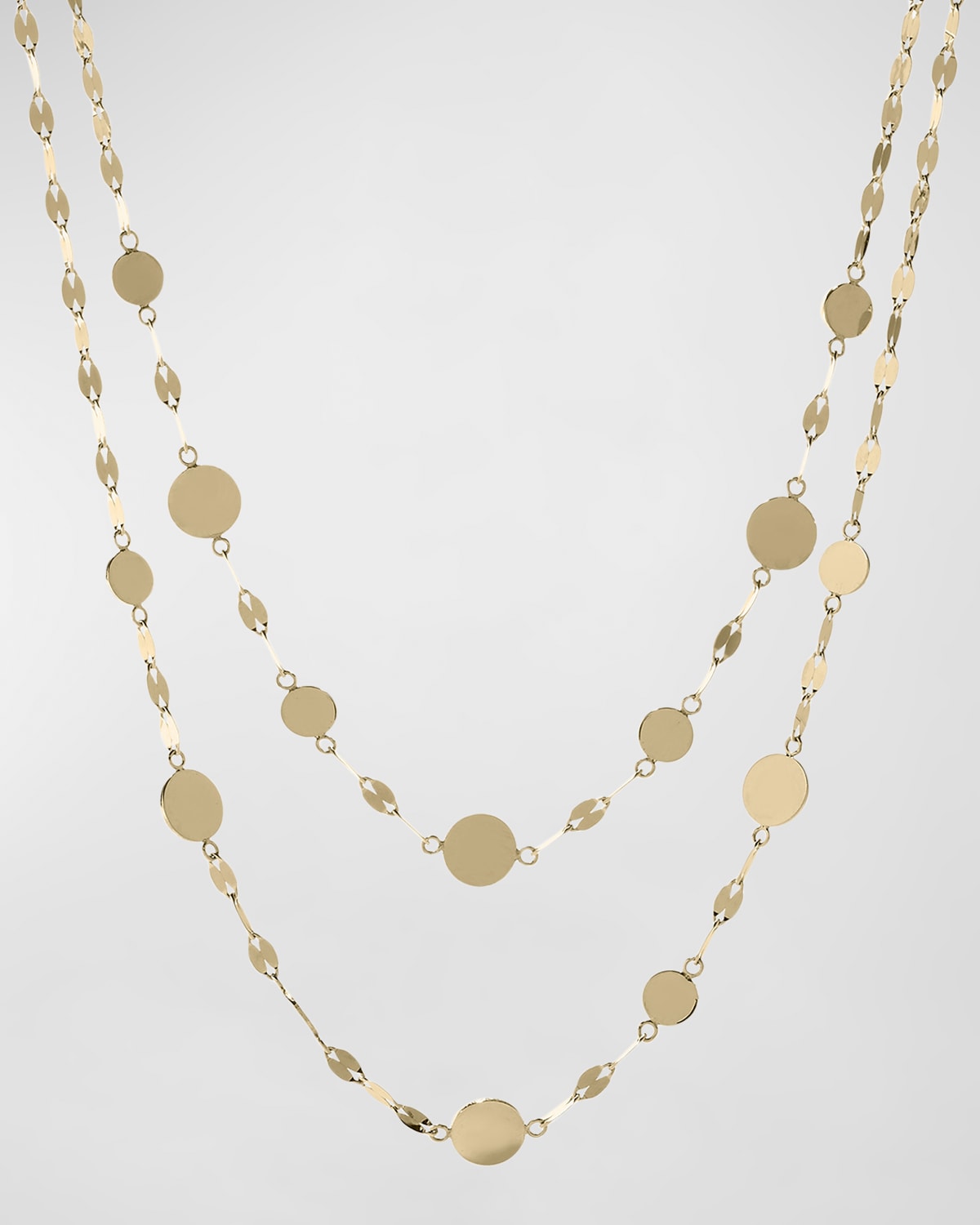 Lana Duo Gypsy Disc Necklace In Yellow