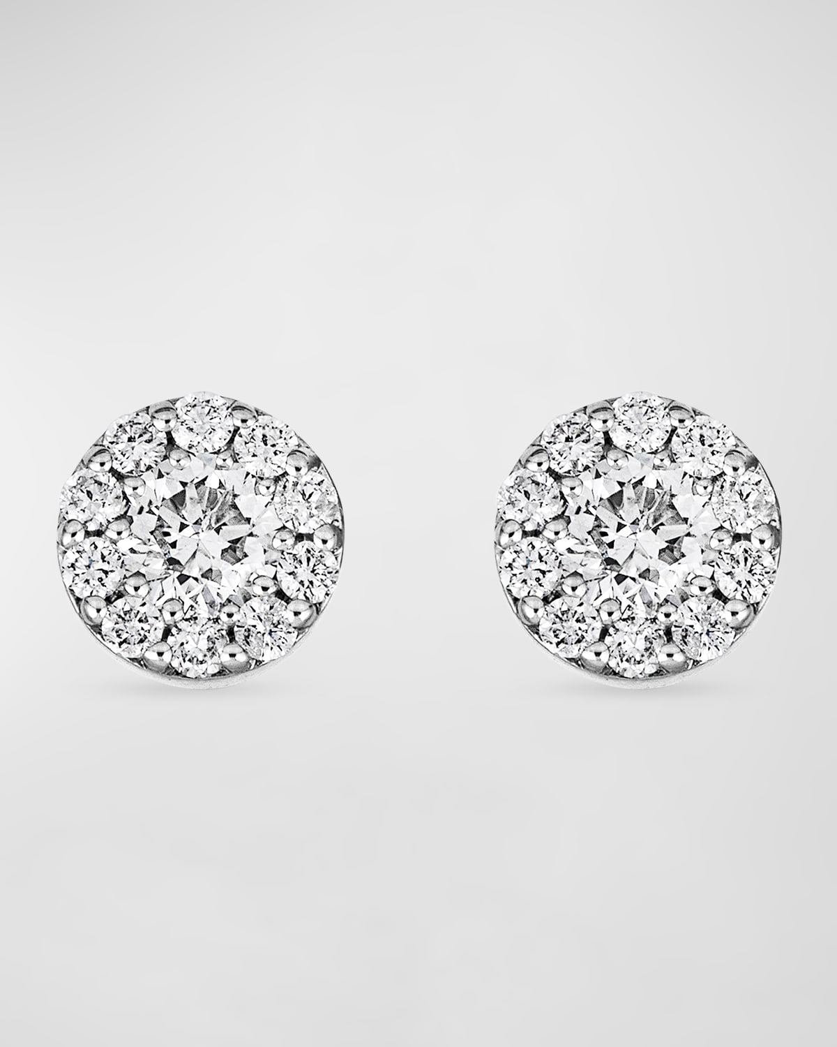 Stone And Strand Diamond Pavé Halo Circle Studs In Yellow Gold