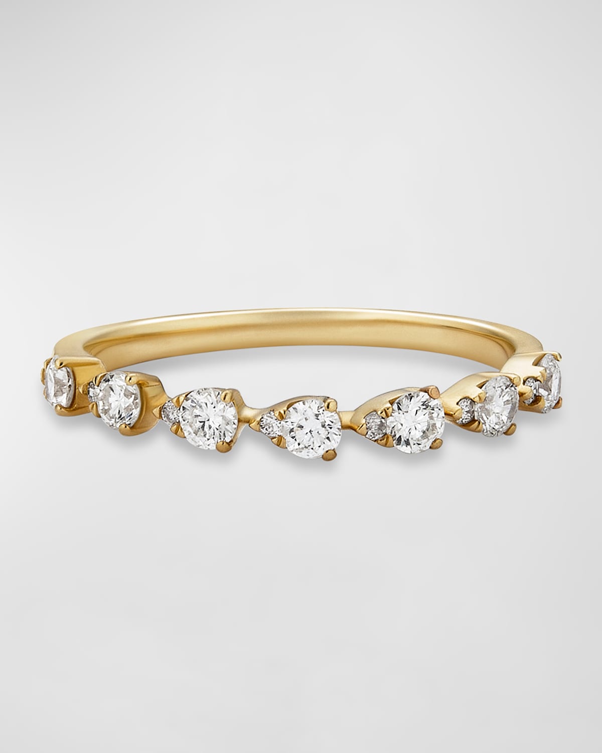Stone And Strand 7 Pear Illusion Diamond Ring In Yellow Gold