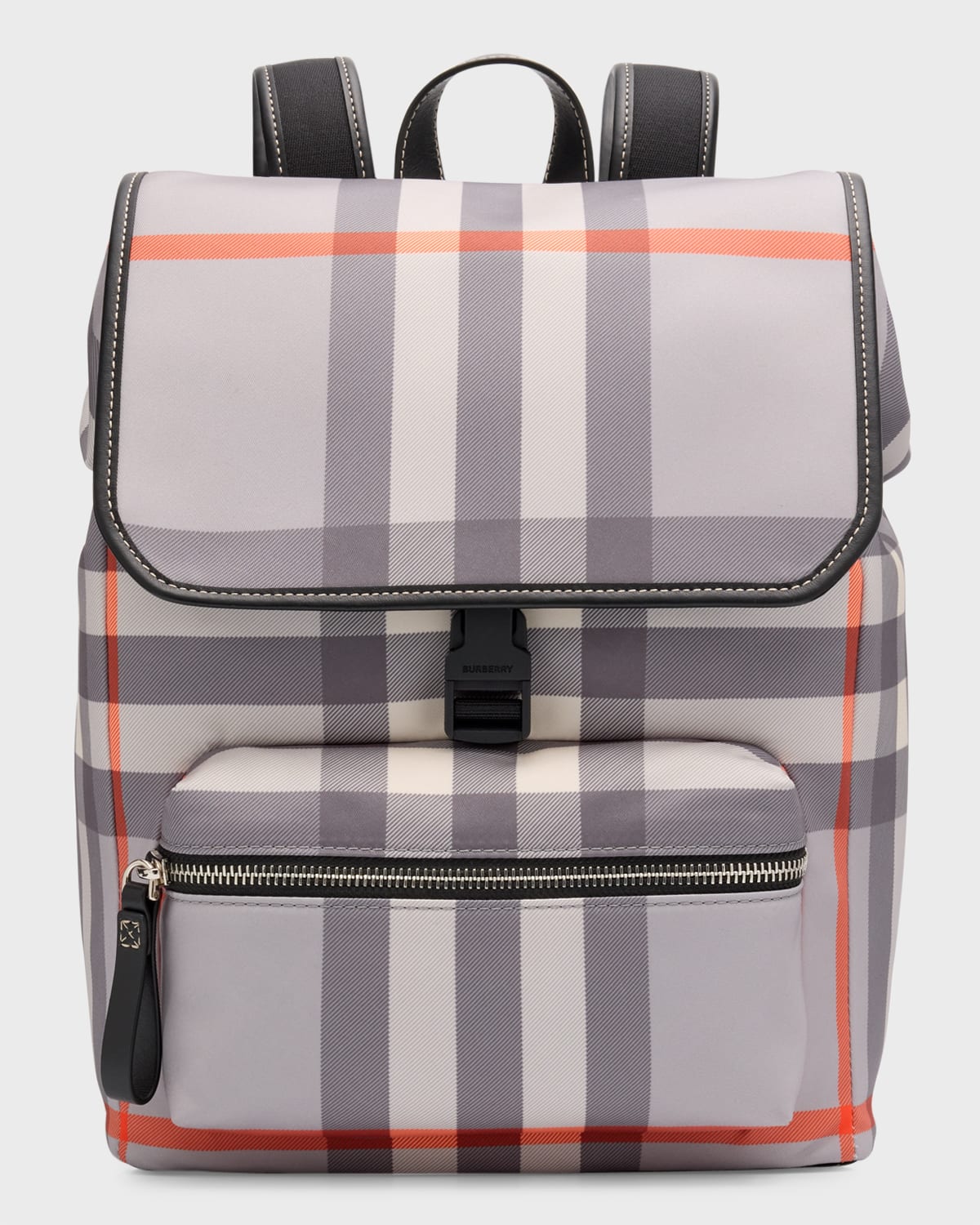 Burberry Kid's Dewey Archival Check-print Backpack In Grey Check
