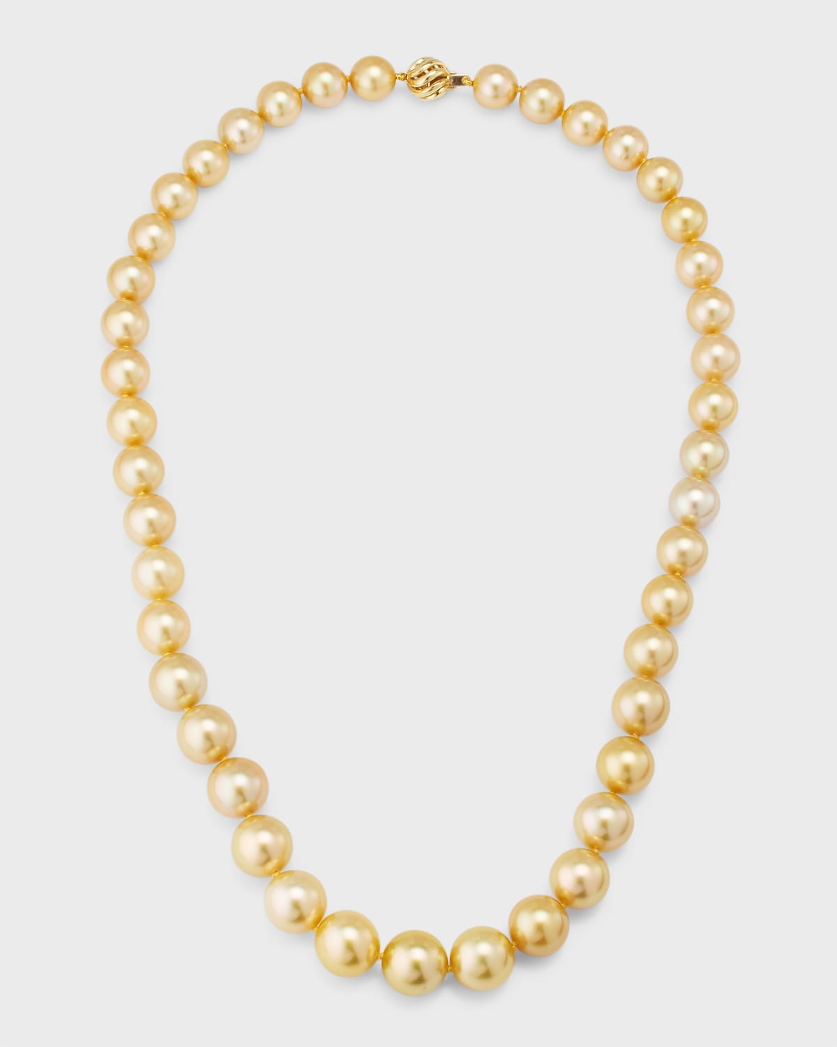 18k Yellow Gold Graduated South Sea Pearl Necklace
