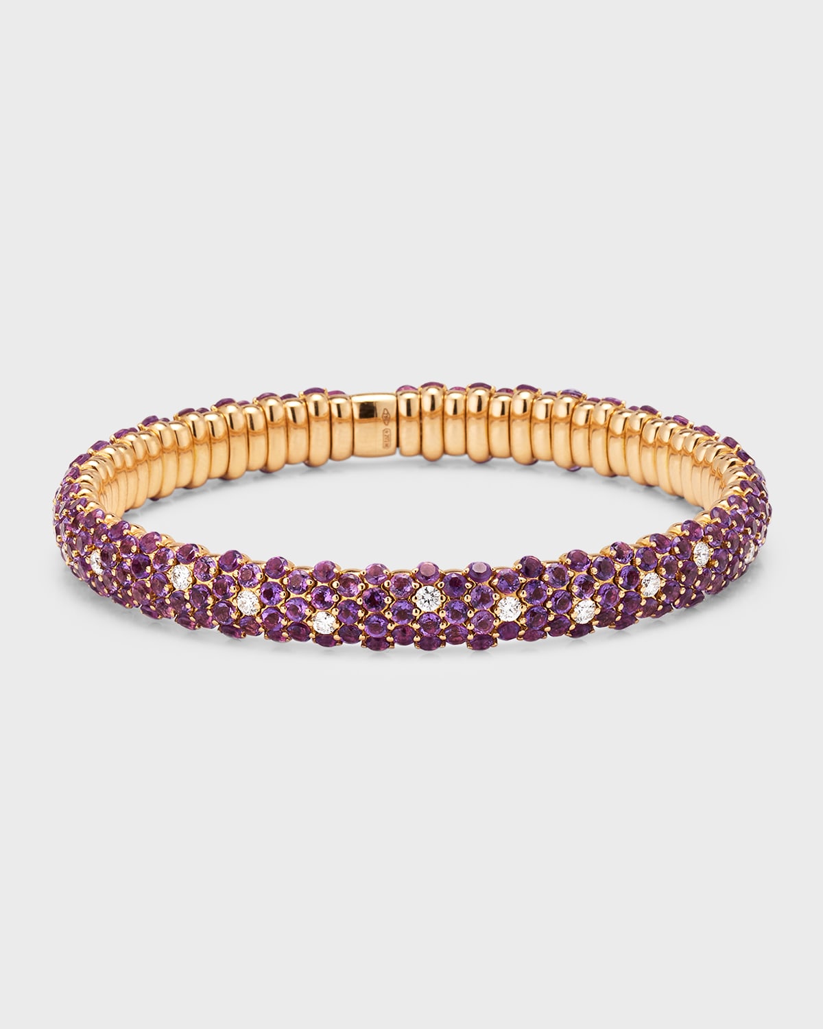 Zydo 18k Rose Gold Bracelet With Diamonds And Amethyst In Purple