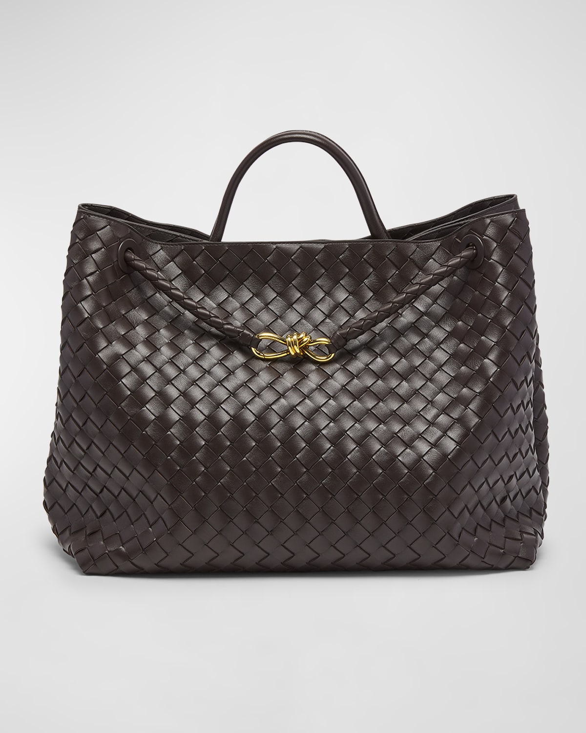 Bottega Veneta Large Andiamo Bag In Fondant-m Brass