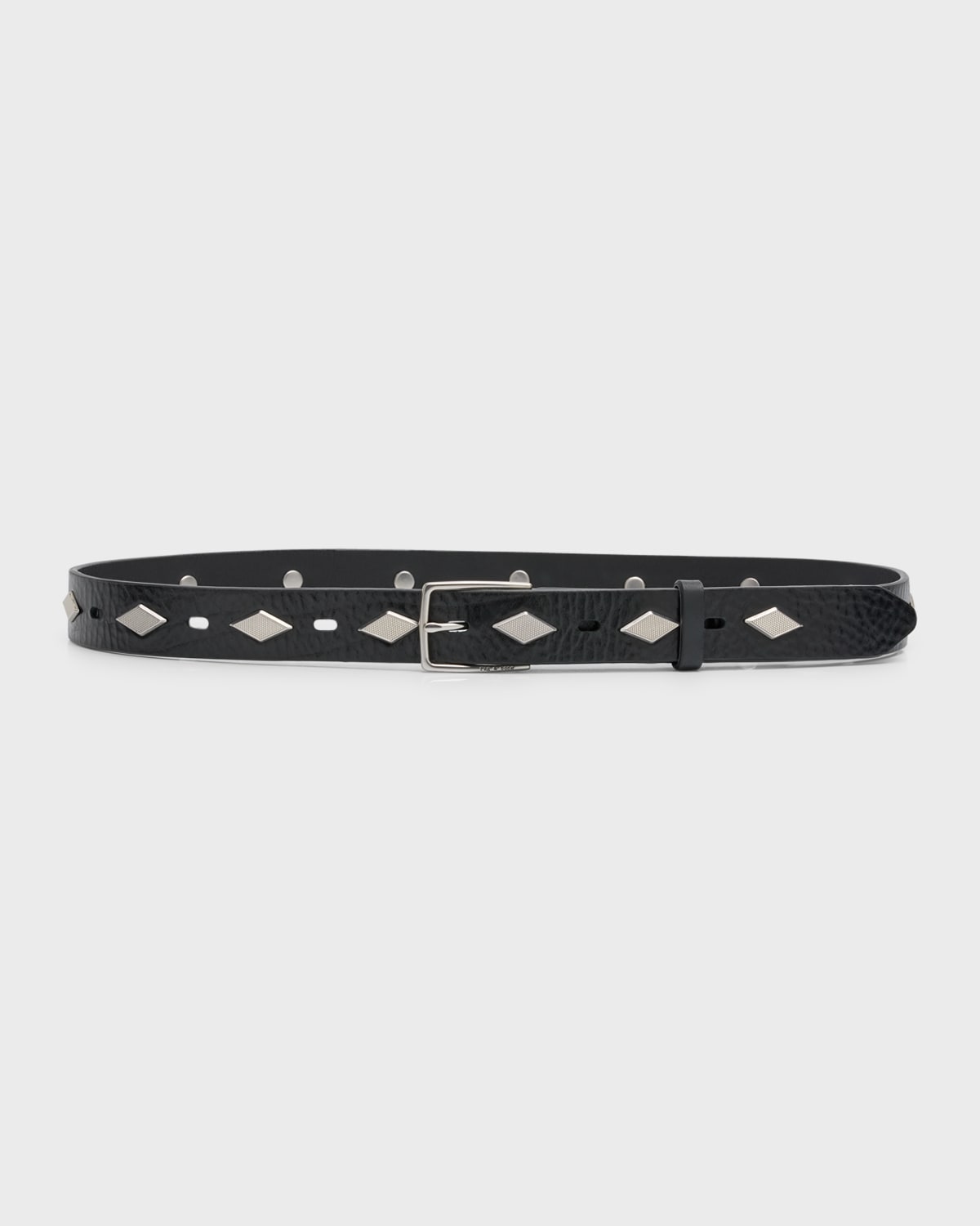 Shop Rag & Bone Colin Studded Leather Belt In Blk