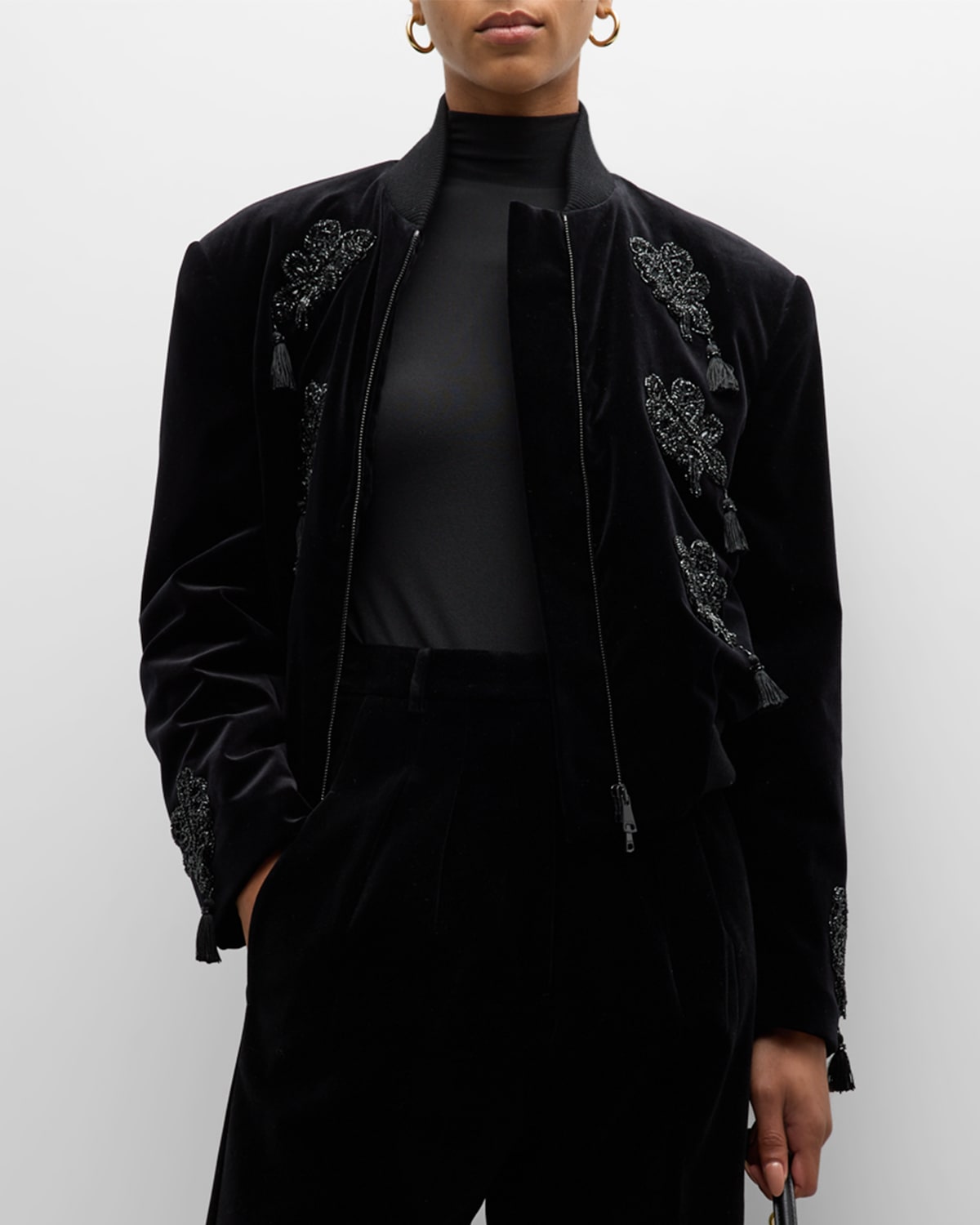 MAX MARA MUSETTE EMBROIDERED SHORT JACKET