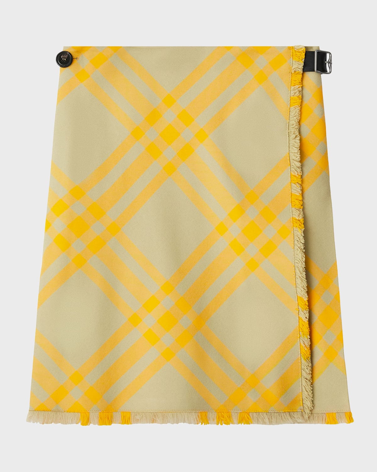 Shop Burberry Check A-line Kilt Skirt In Hunter Ip Check