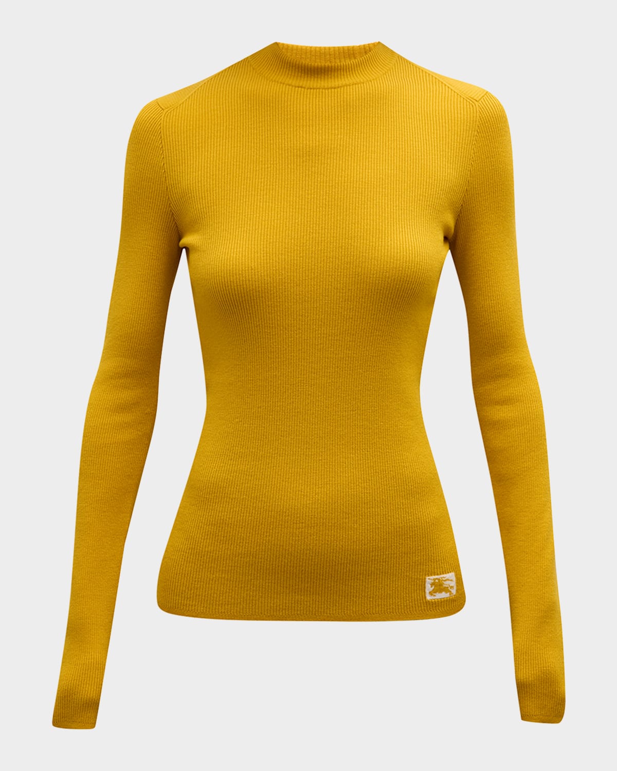 Burberry Crew Neck Wool Blend Pullover In Pear