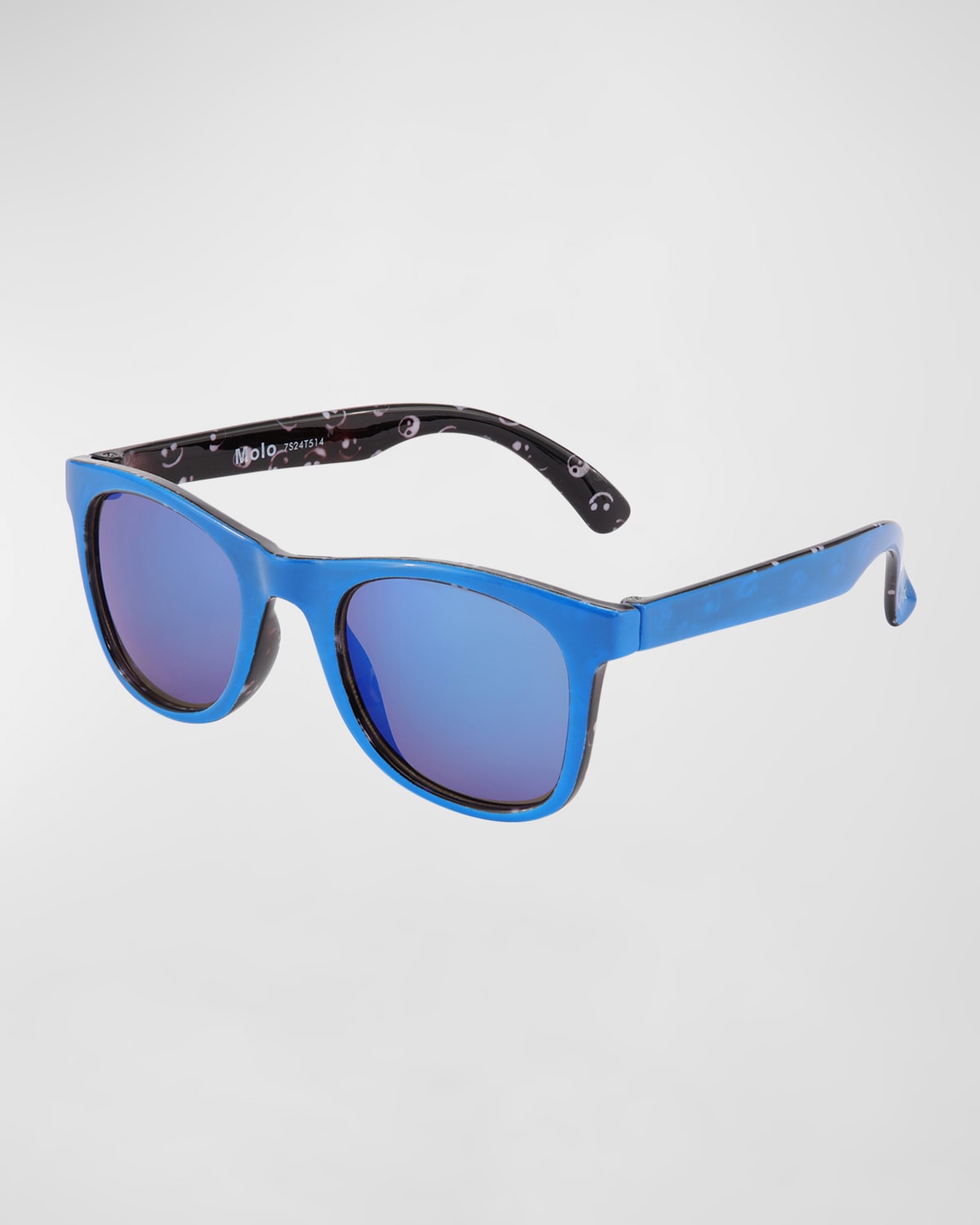 Shop Molo Kid's Smile Sunglasses In Reef Blue