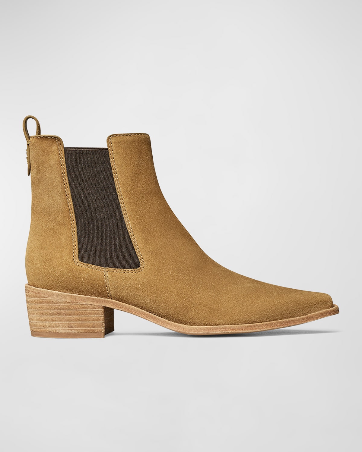 TORY BURCH SUEDE CHELSEA ANKLE BOOTS