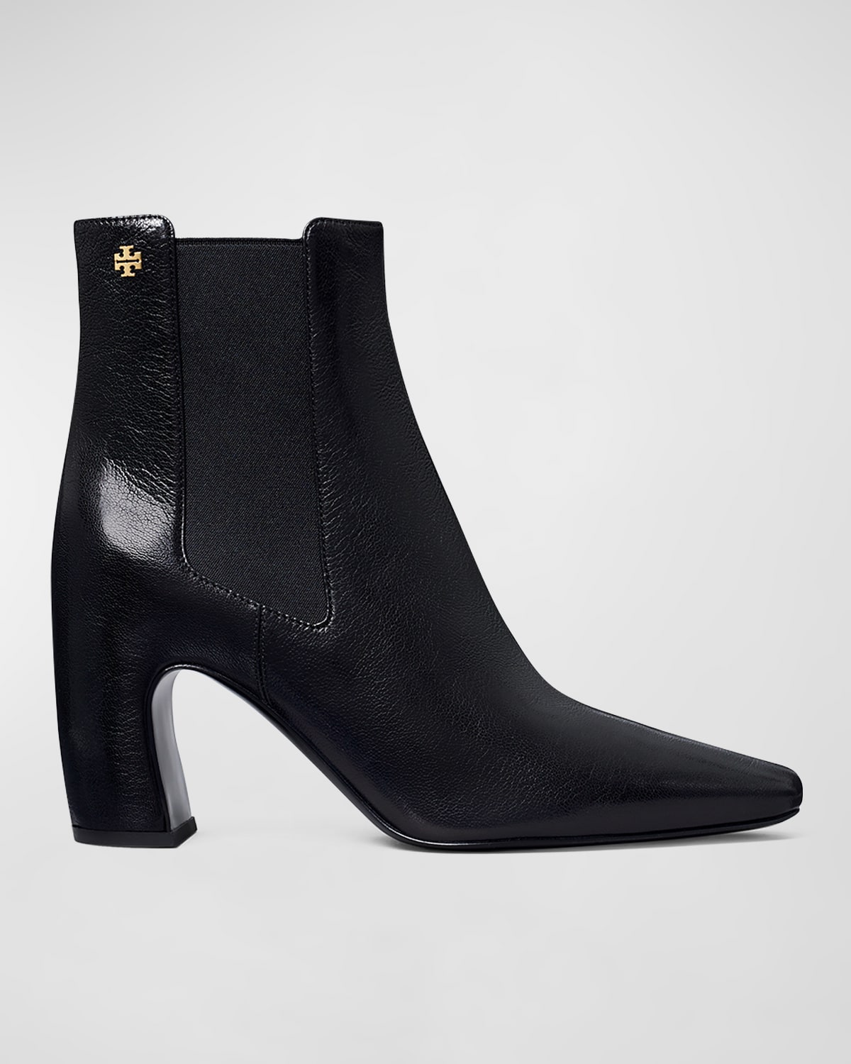 TORY BURCH BANANA LEATHER CHELSEA ANKLE BOOTS