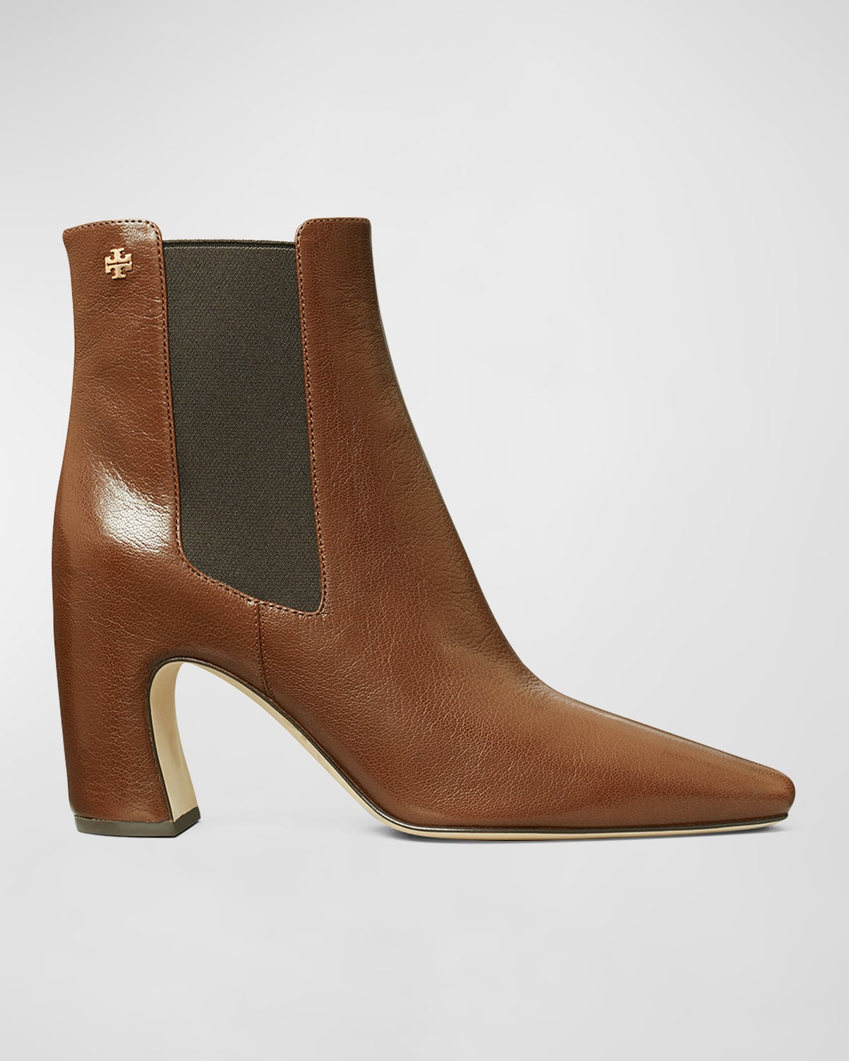 TORY BURCH BANANA LEATHER CHELSEA ANKLE BOOTS