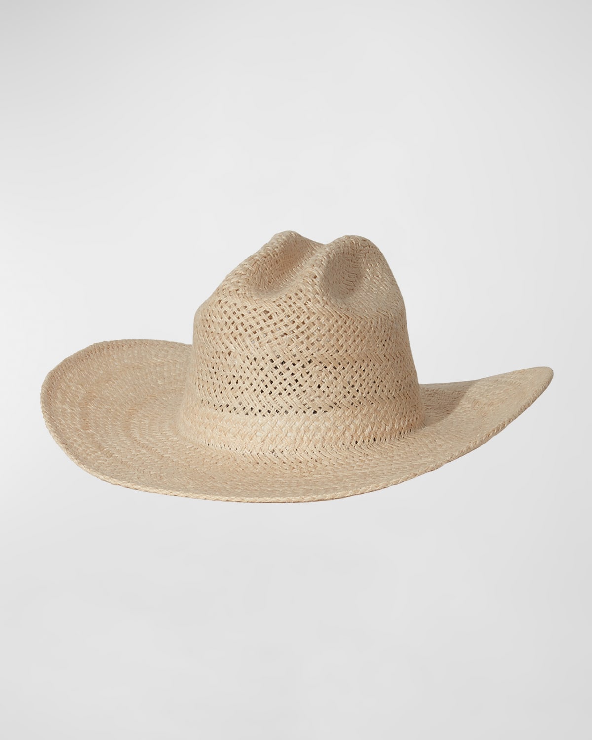 Shop Janessa Leone Aiden Straw Western Hat In Natural