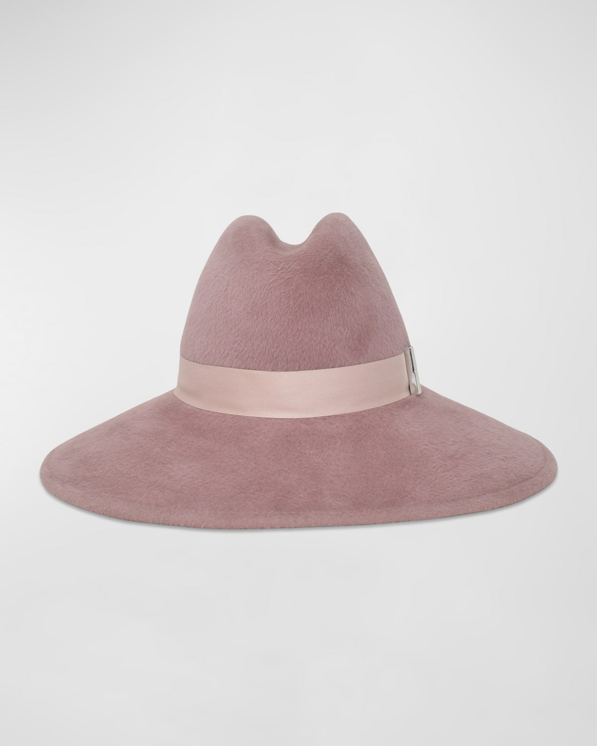 Gigi Burris Requiem Felt Fedora With Band In Pink